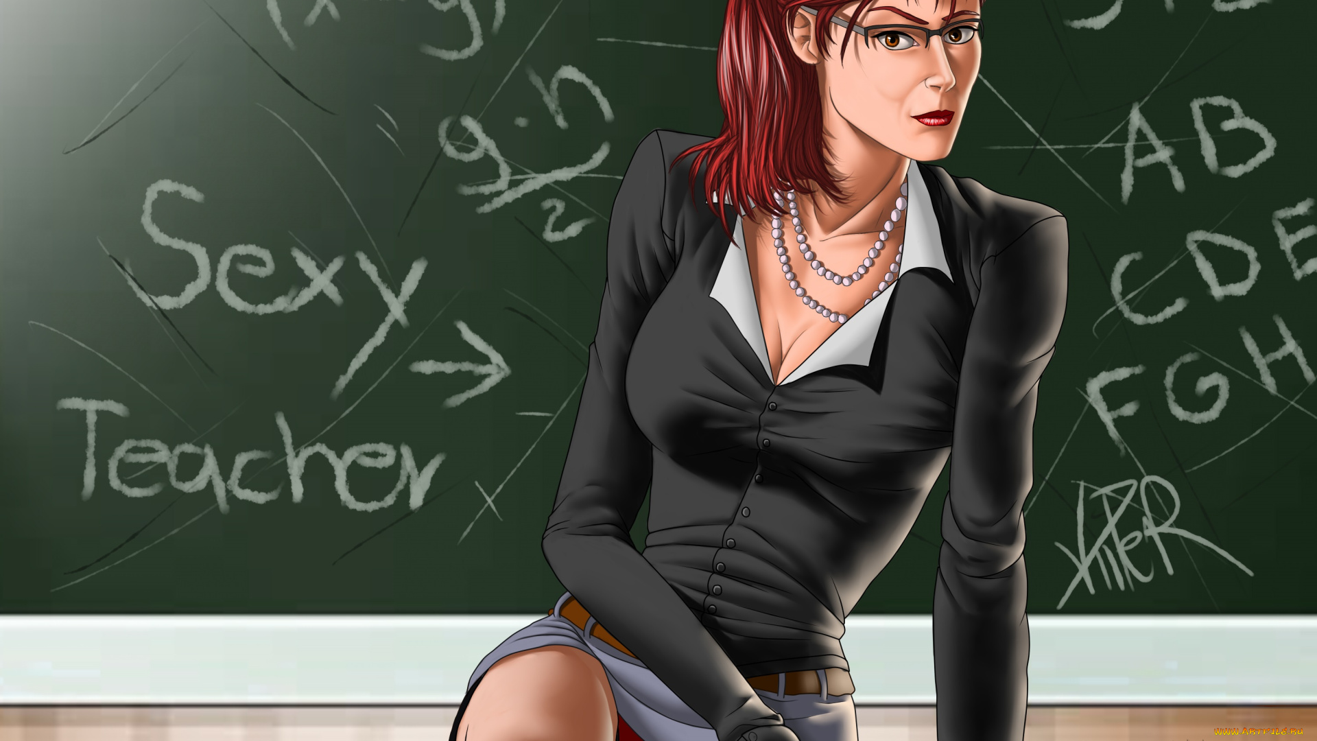 рисованное, люди, девушка, фон, взгляд