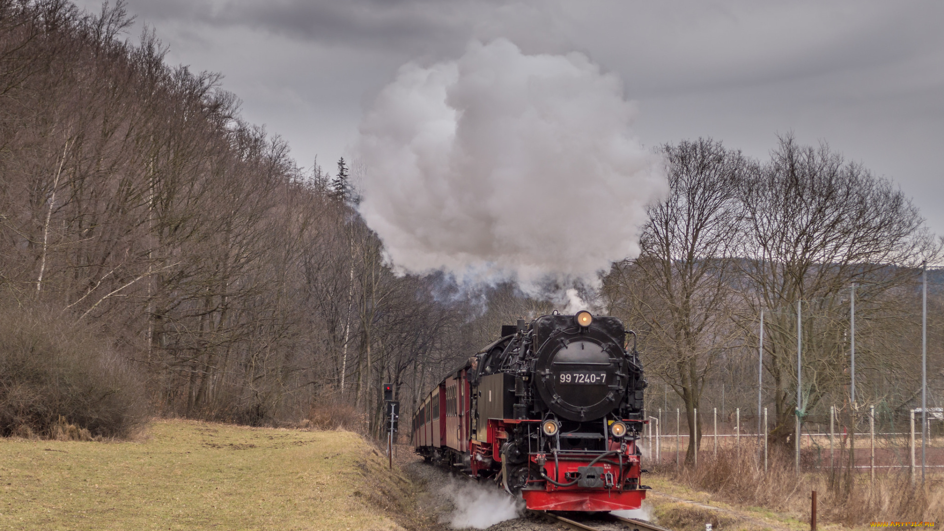 техника, паровозы, паровоз, рельсы