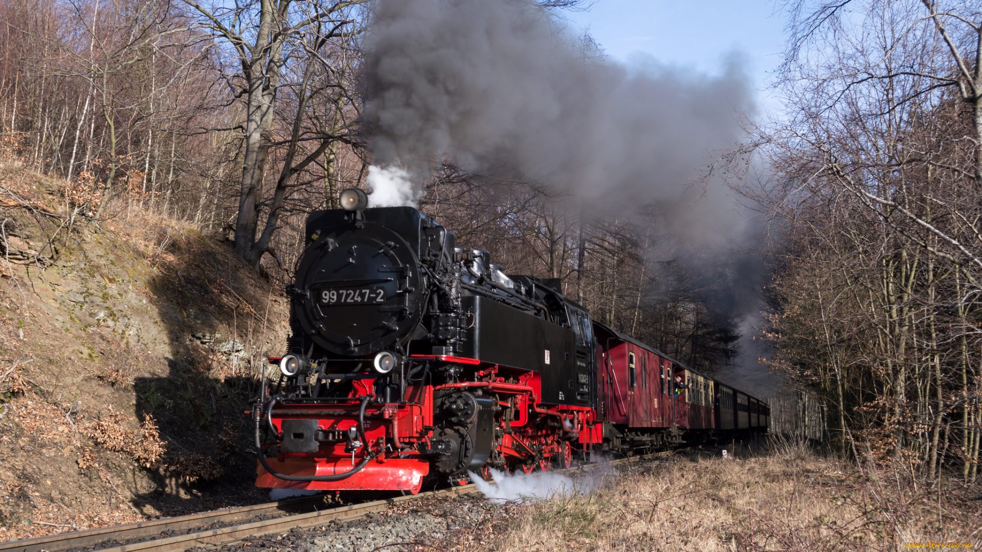 техника, паровозы, паровоз, рельсы