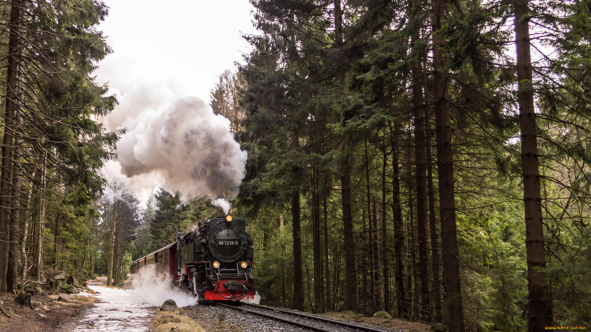 техника, паровозы, рельсы, паровоз