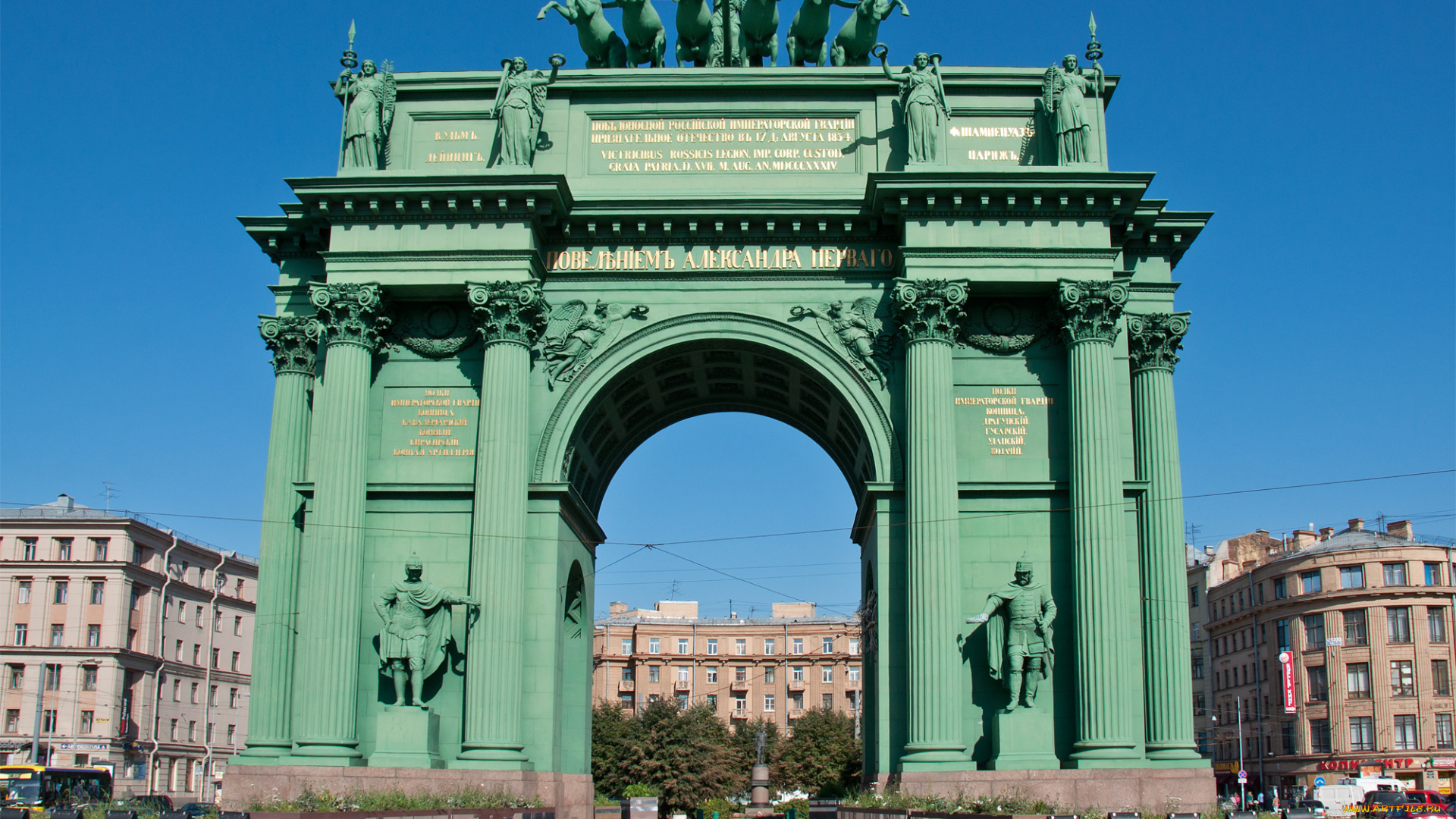 триумфальная, арка, города, санкт-петербург, , петергоф, , россия, триумфальная, арка