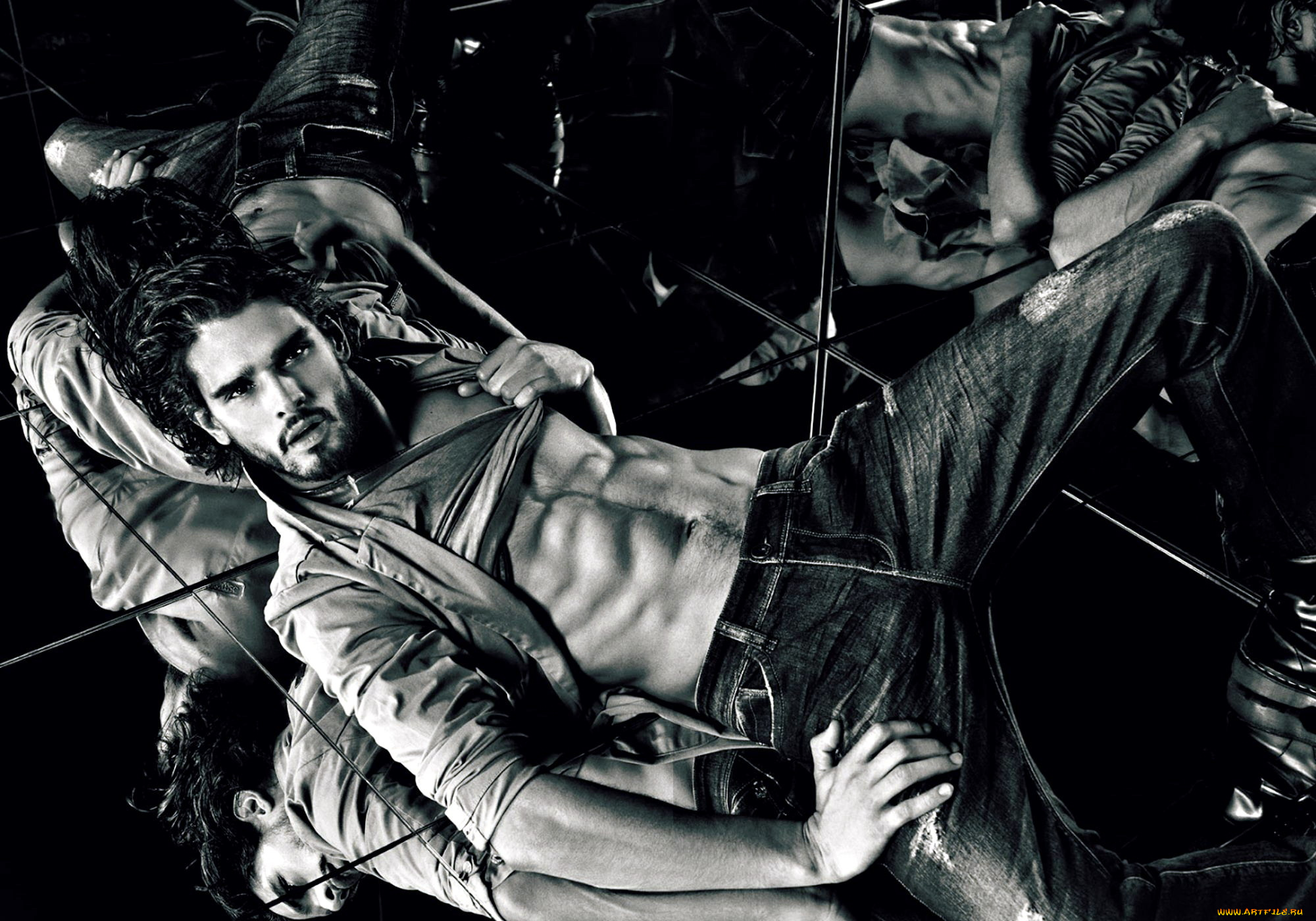 мужчины, marlon, teixeira, отражение