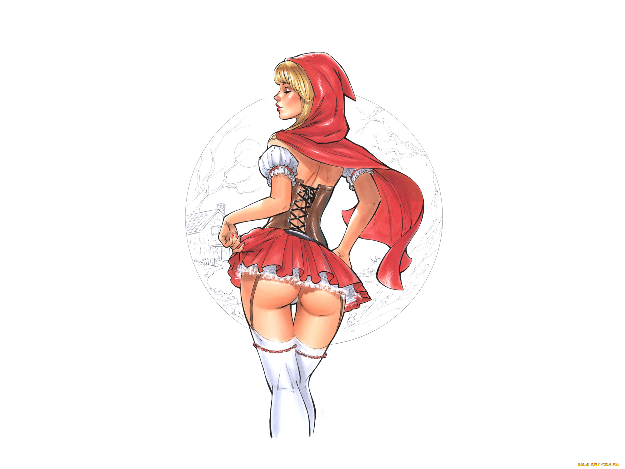 рисованное, комиксы, девушка, фон, персонаж