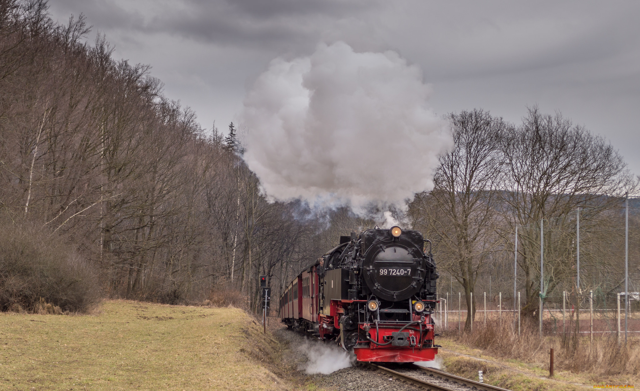 техника, паровозы, паровоз, рельсы