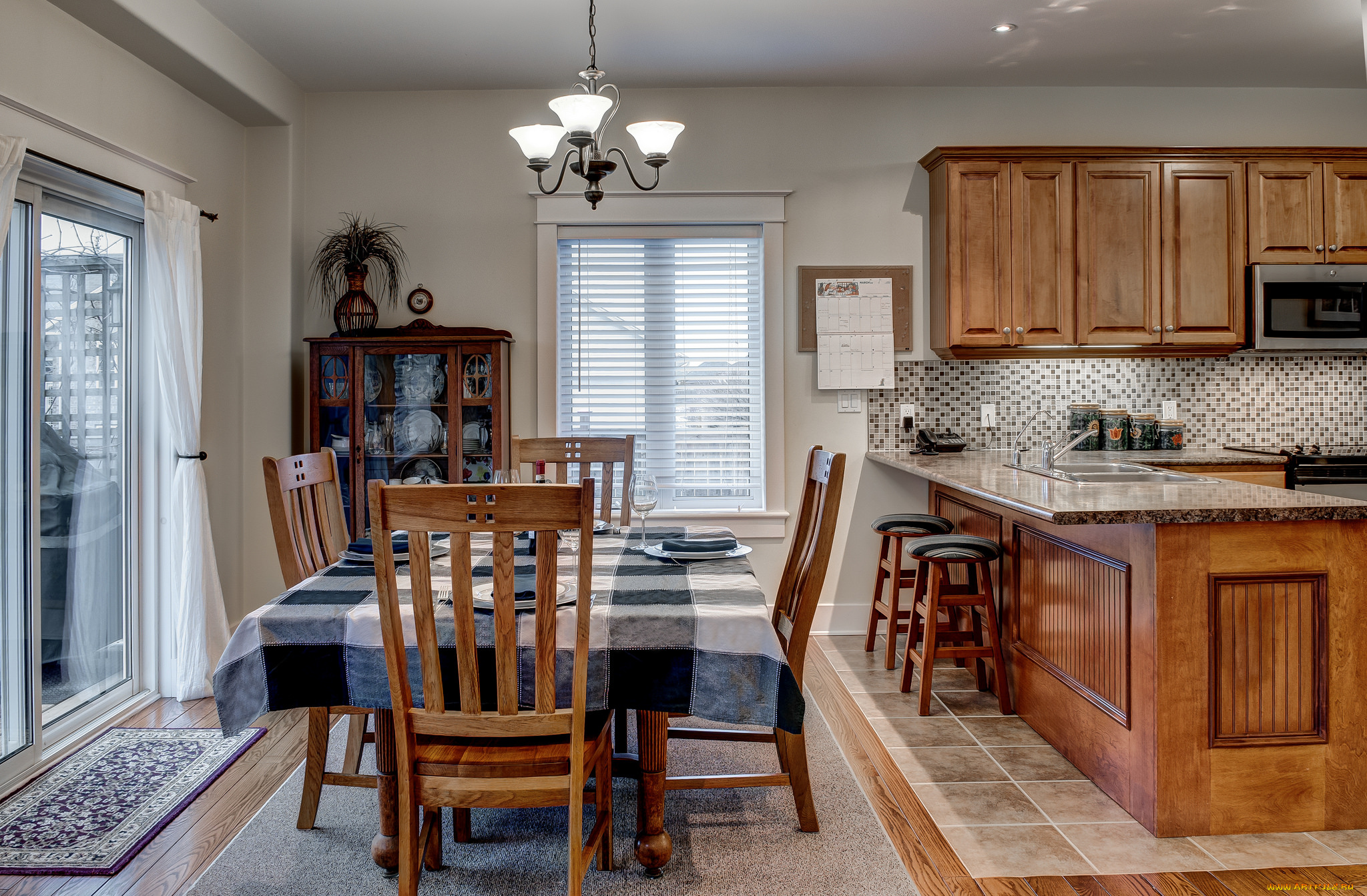 интерьер, кухня, комната, мебель