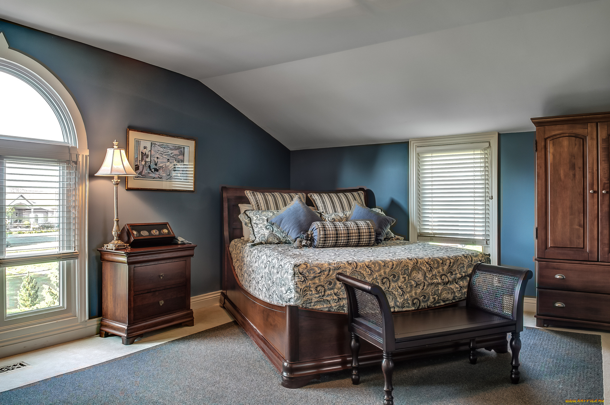 интерьер, спальня, комната, мебель