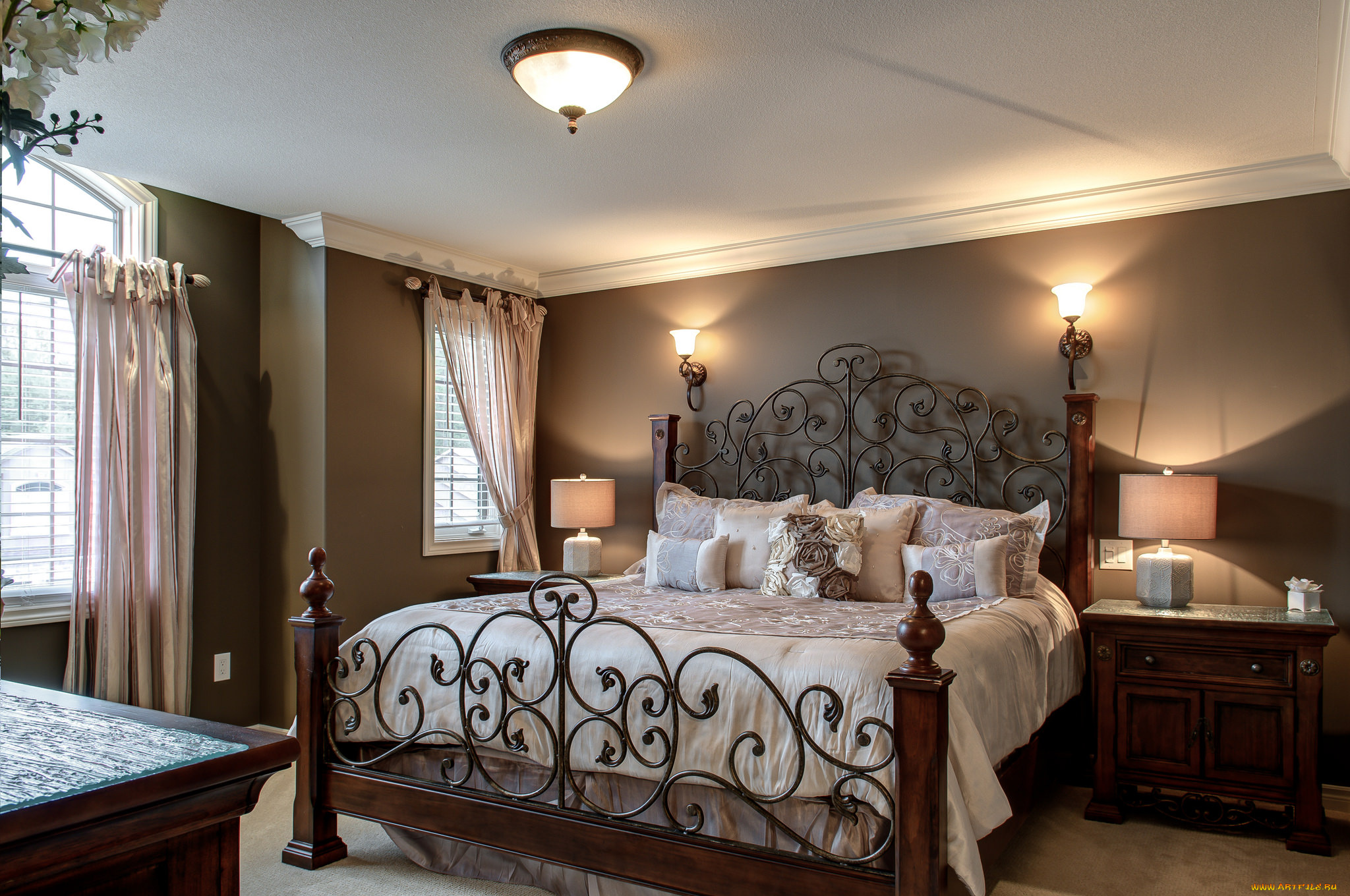 интерьер, спальня, мебель, комната