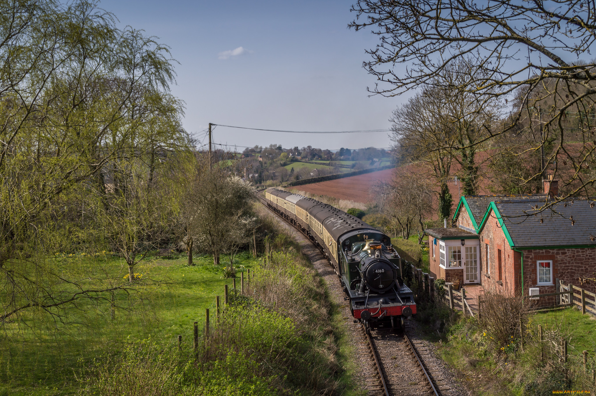 техника, паровозы, паровоз, рельсы
