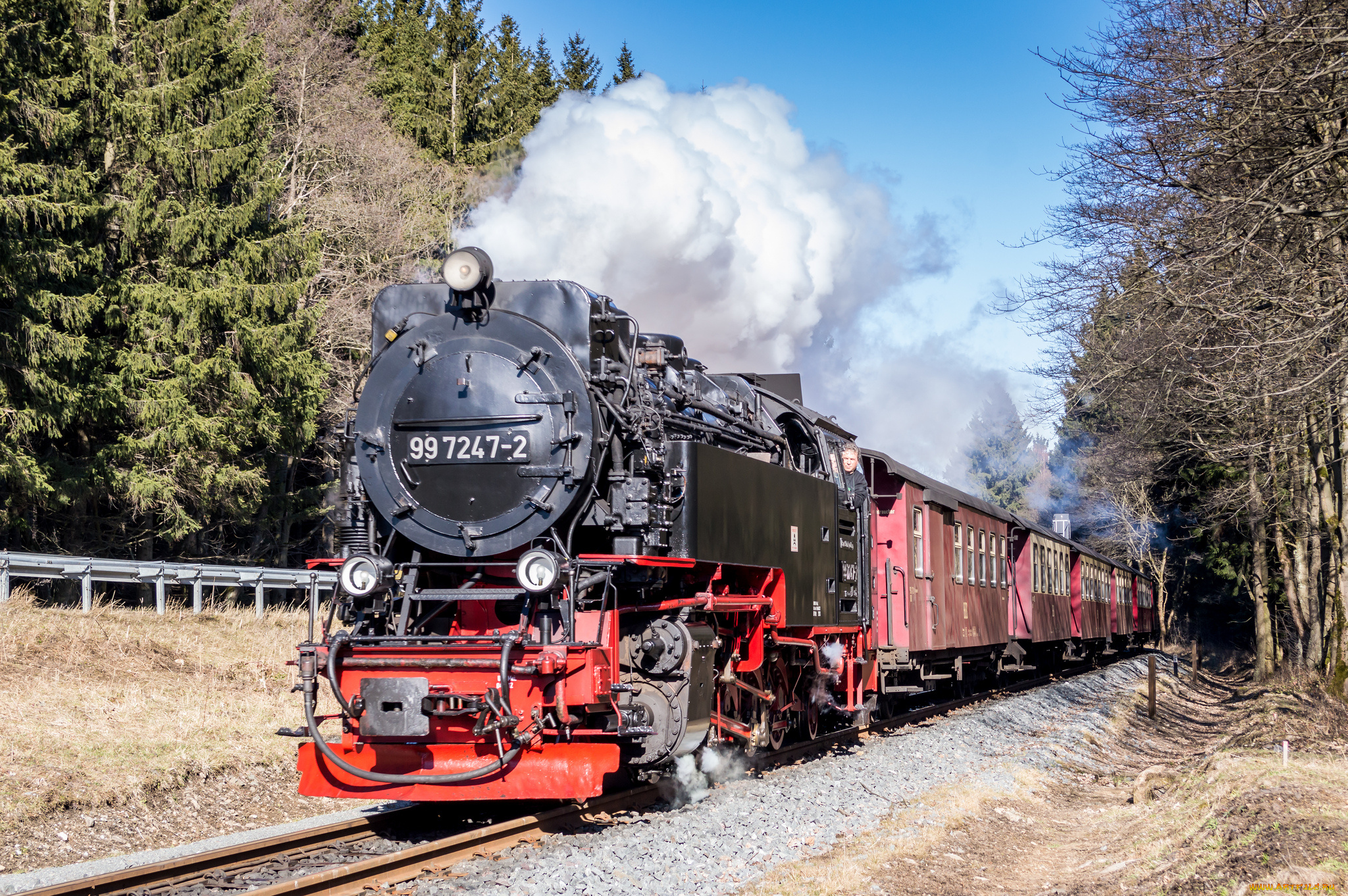 техника, паровозы, паровоз, рельсы