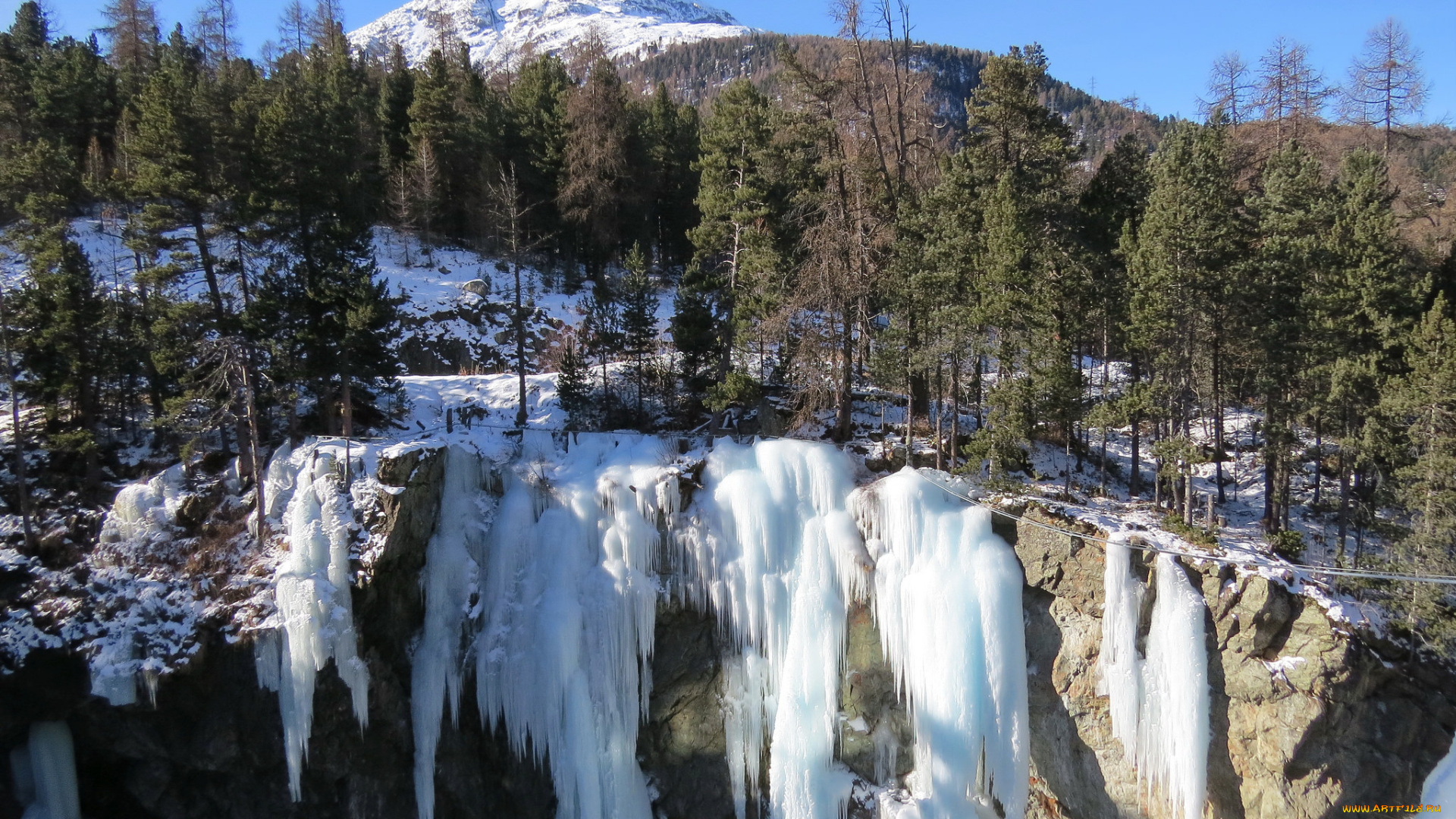 природа, горы, снег, лед