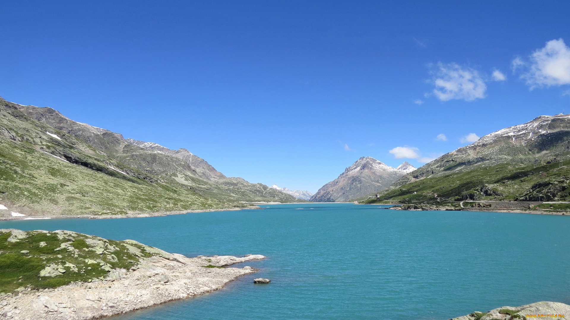 природа, реки, озера, горы, озеро, облака