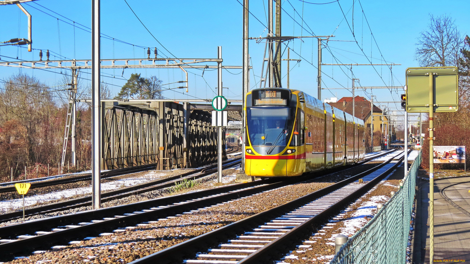 техника, трамваи, поезд, рельсы