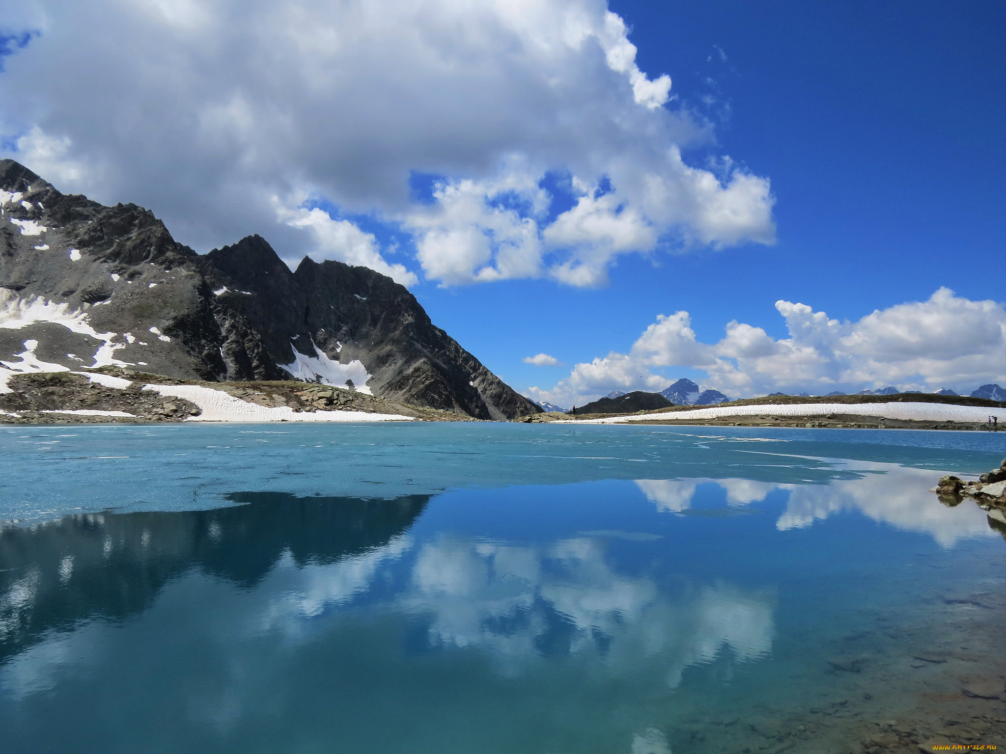 природа, реки, озера, горы, озеро, облака