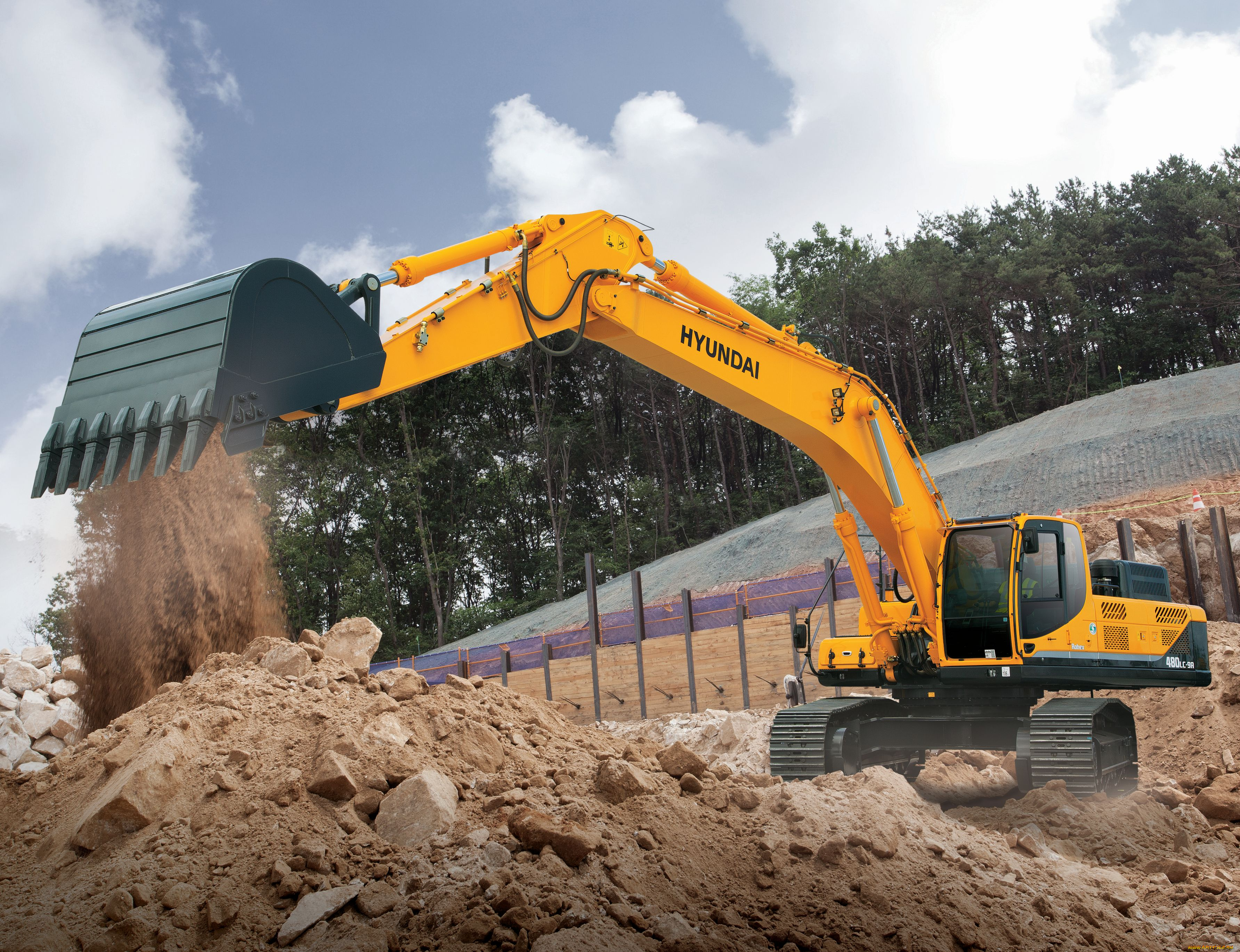техника, экскаваторы, hyundai