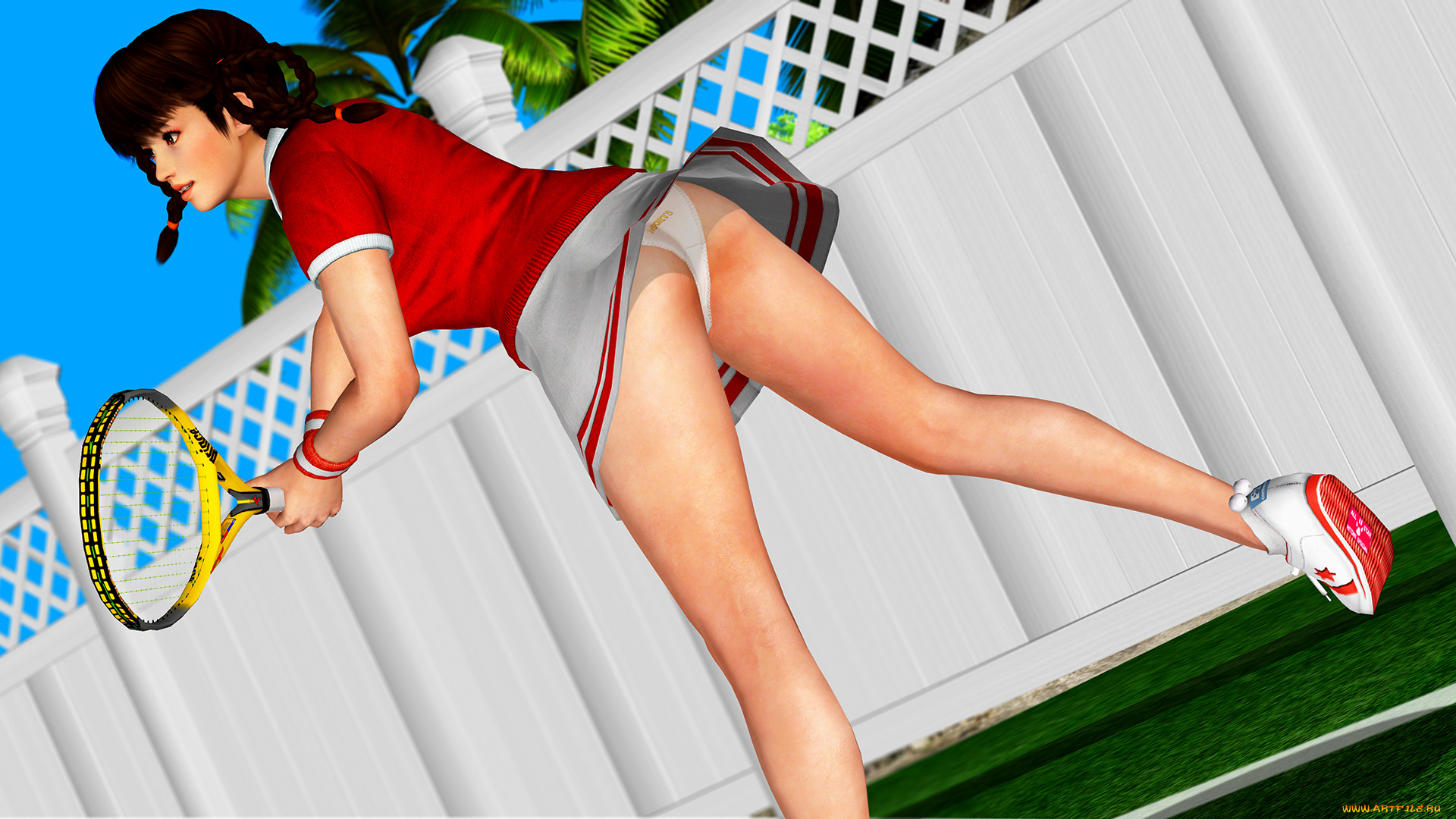 3д, графика, спорт, , sport, фон, взгляд, девушка