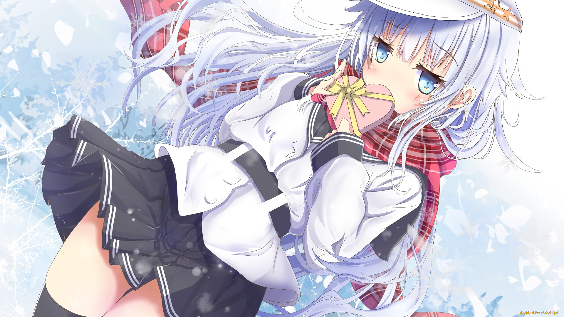 аниме, kantai, collection, фон, взгляд, девушка