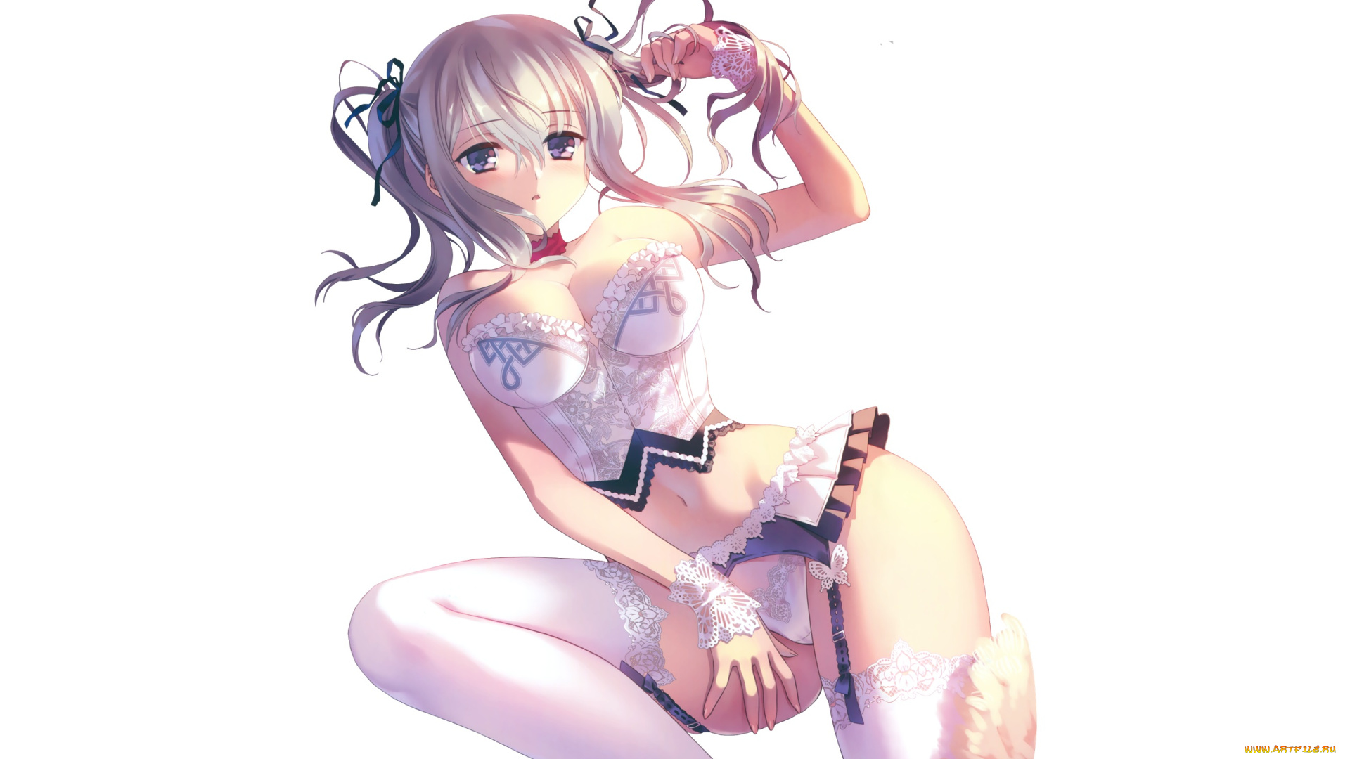 аниме, kantai, collection, взгляд, девушка, фон