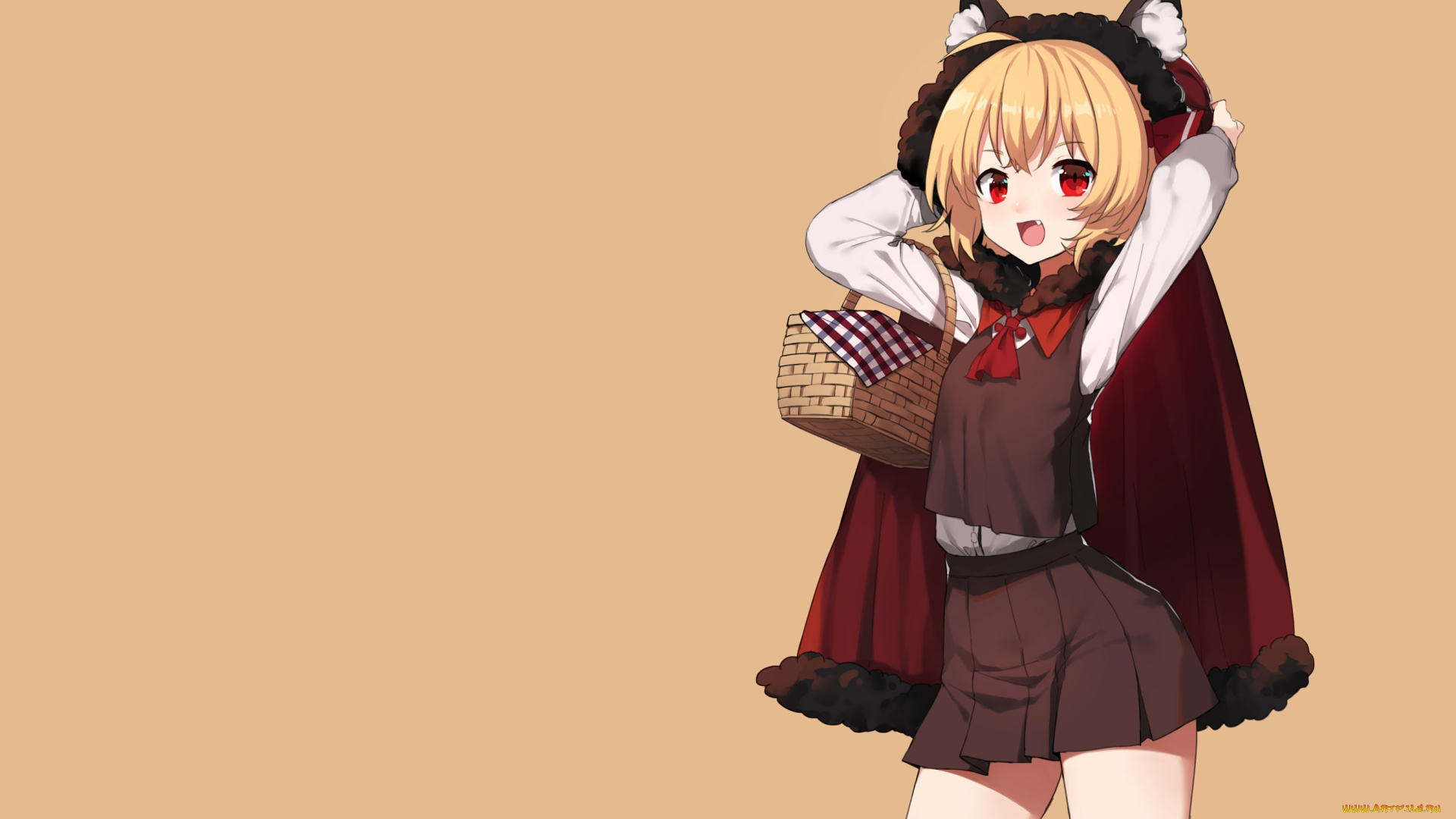 аниме, touhou, взгляд, девушка, фон