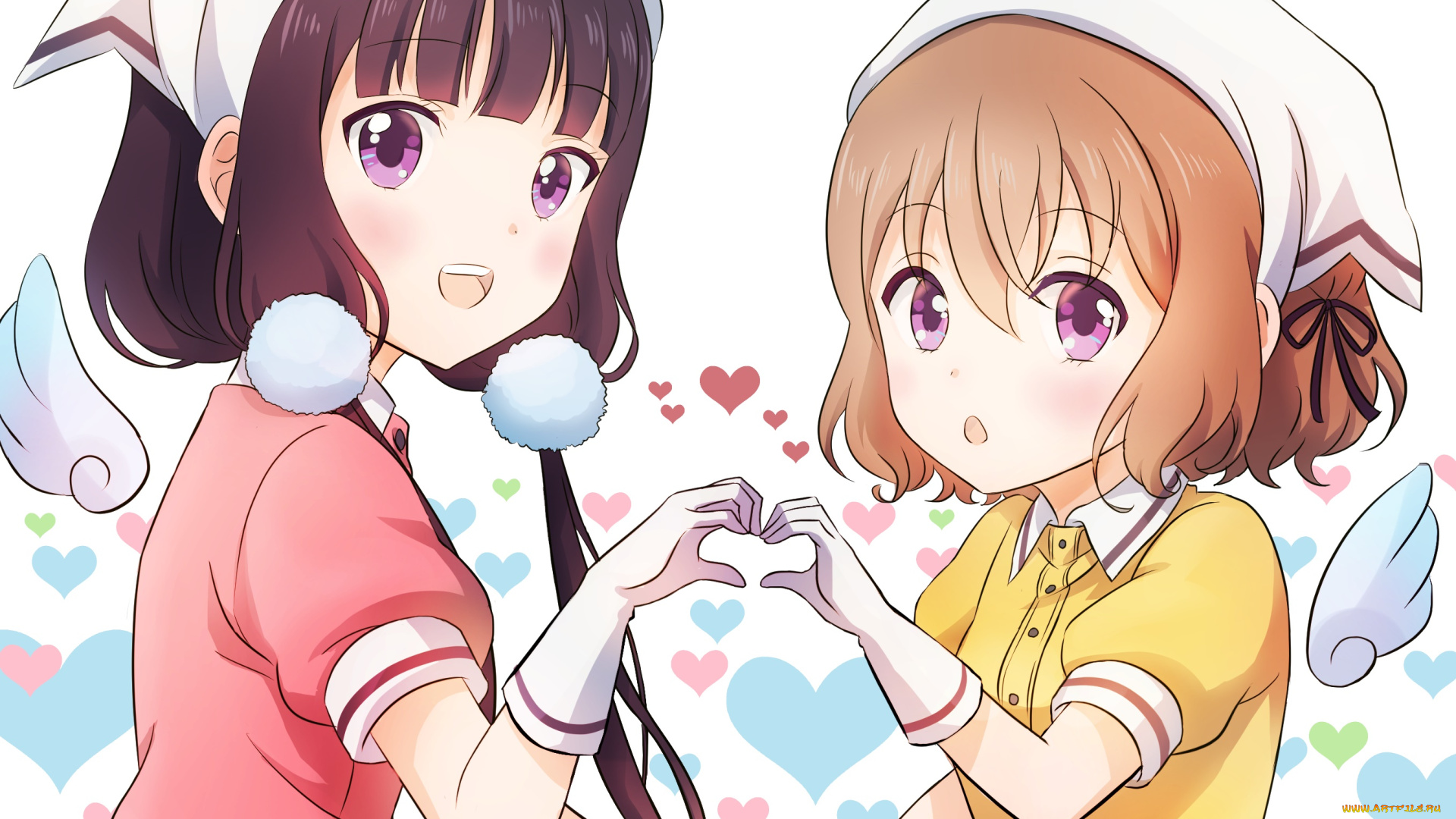 blend, s, аниме, фон, взгляд, девушки