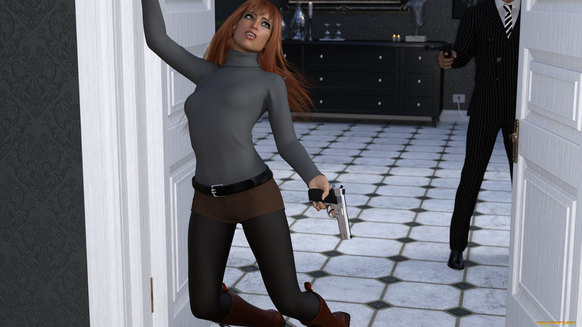 failed, mission, 3д, графика, фантазия, , fantasy, фон, взгляд, девушка