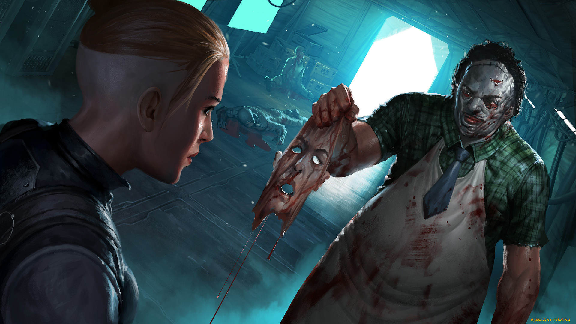 фэнтези, красавицы, и, чудовища, девушка, маска, фон, мужчина