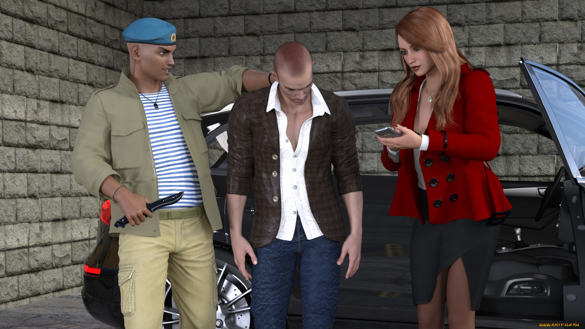 she, wolf, 3д, графика, фантазия, , fantasy, фон, взгляд, девушка