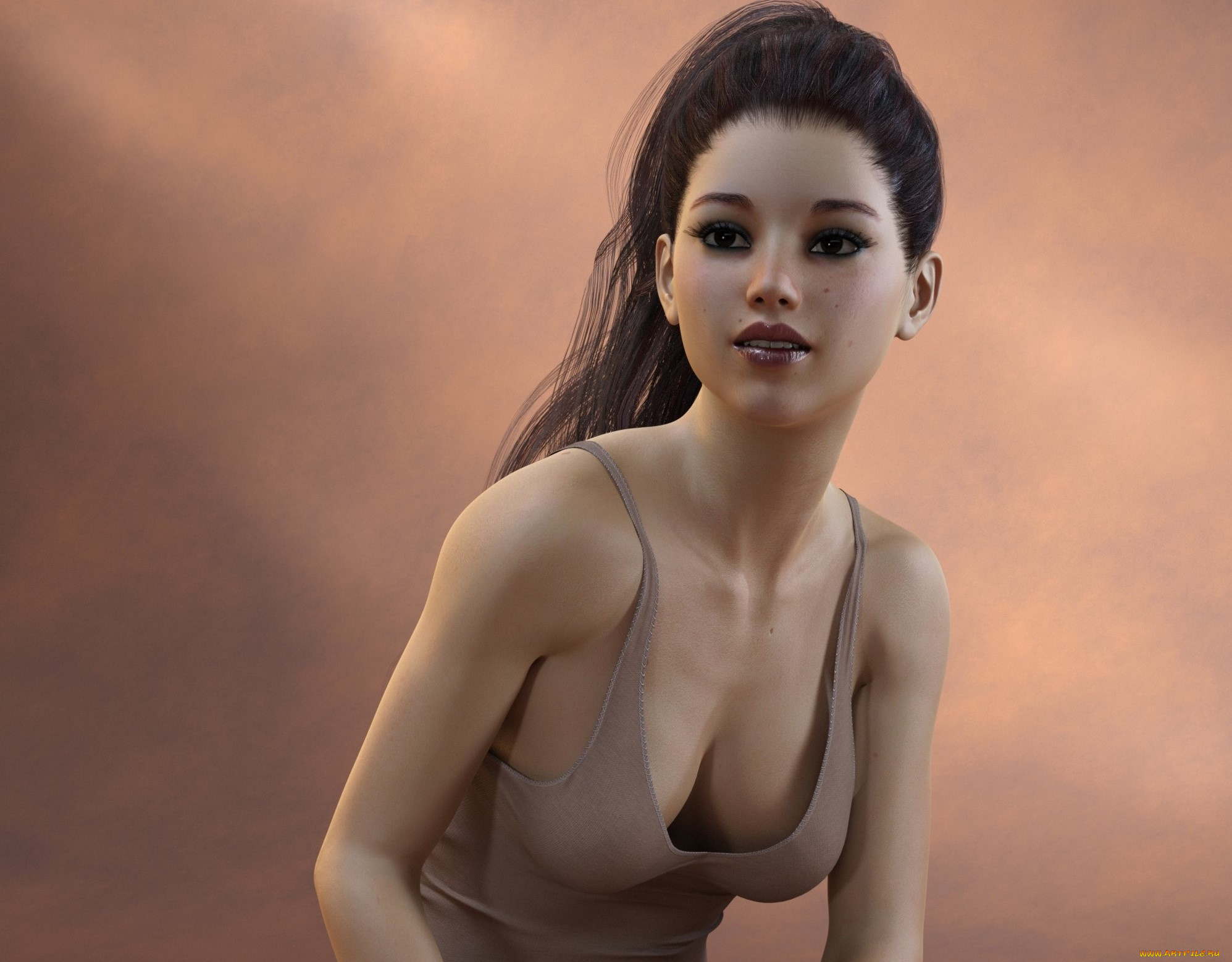 3д, графика, люди, , people, взгляд, девушка, фон