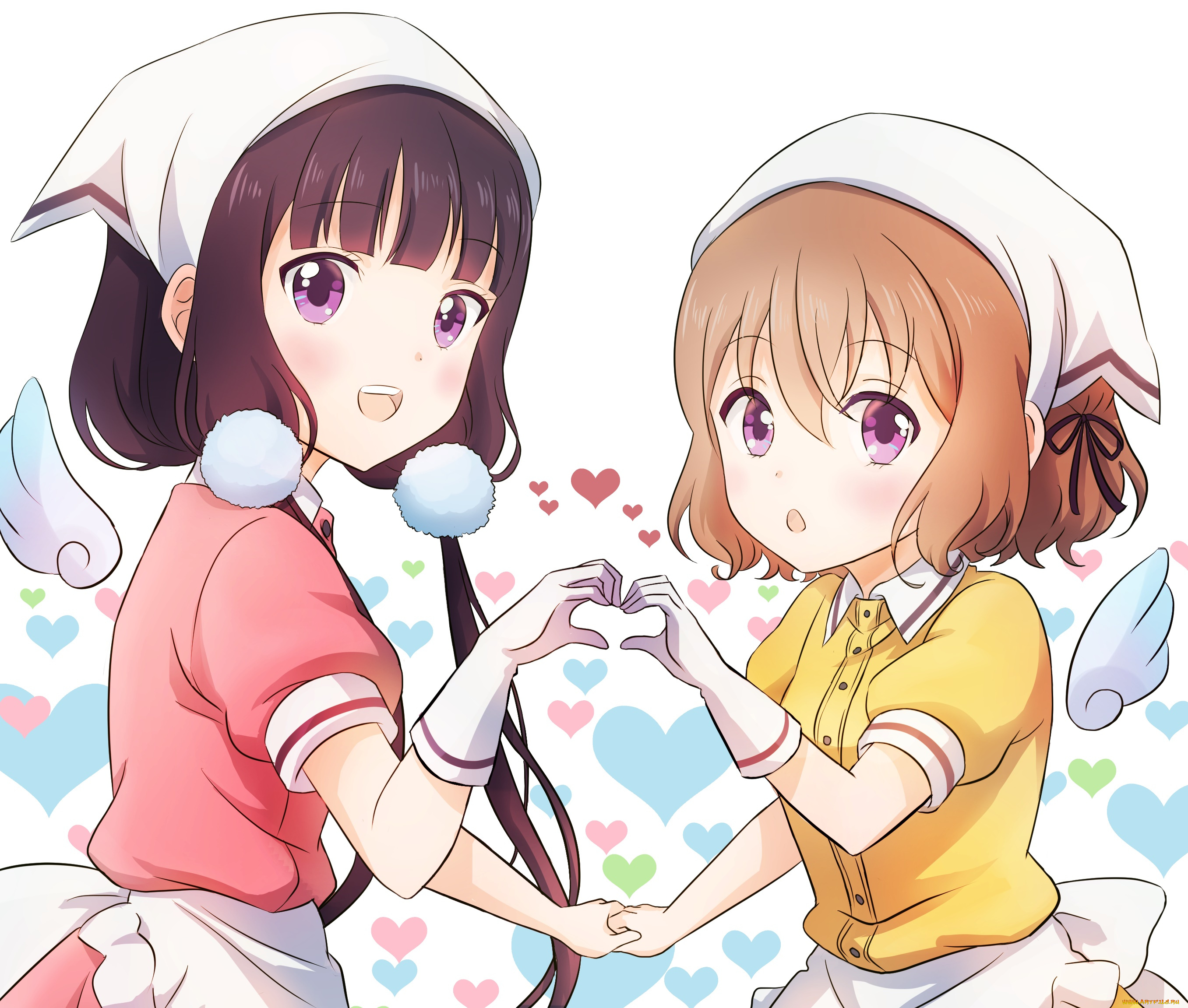 blend, s, аниме, фон, взгляд, девушки