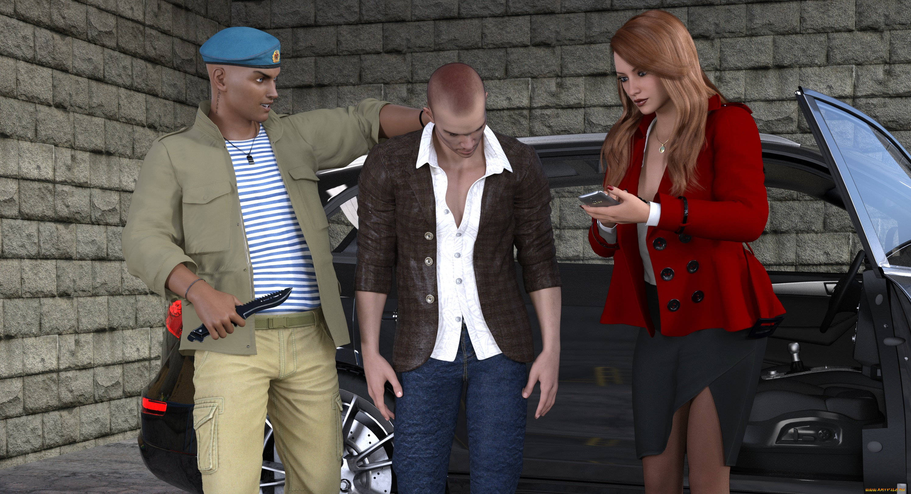 she, wolf, 3д, графика, фантазия, , fantasy, фон, взгляд, девушка