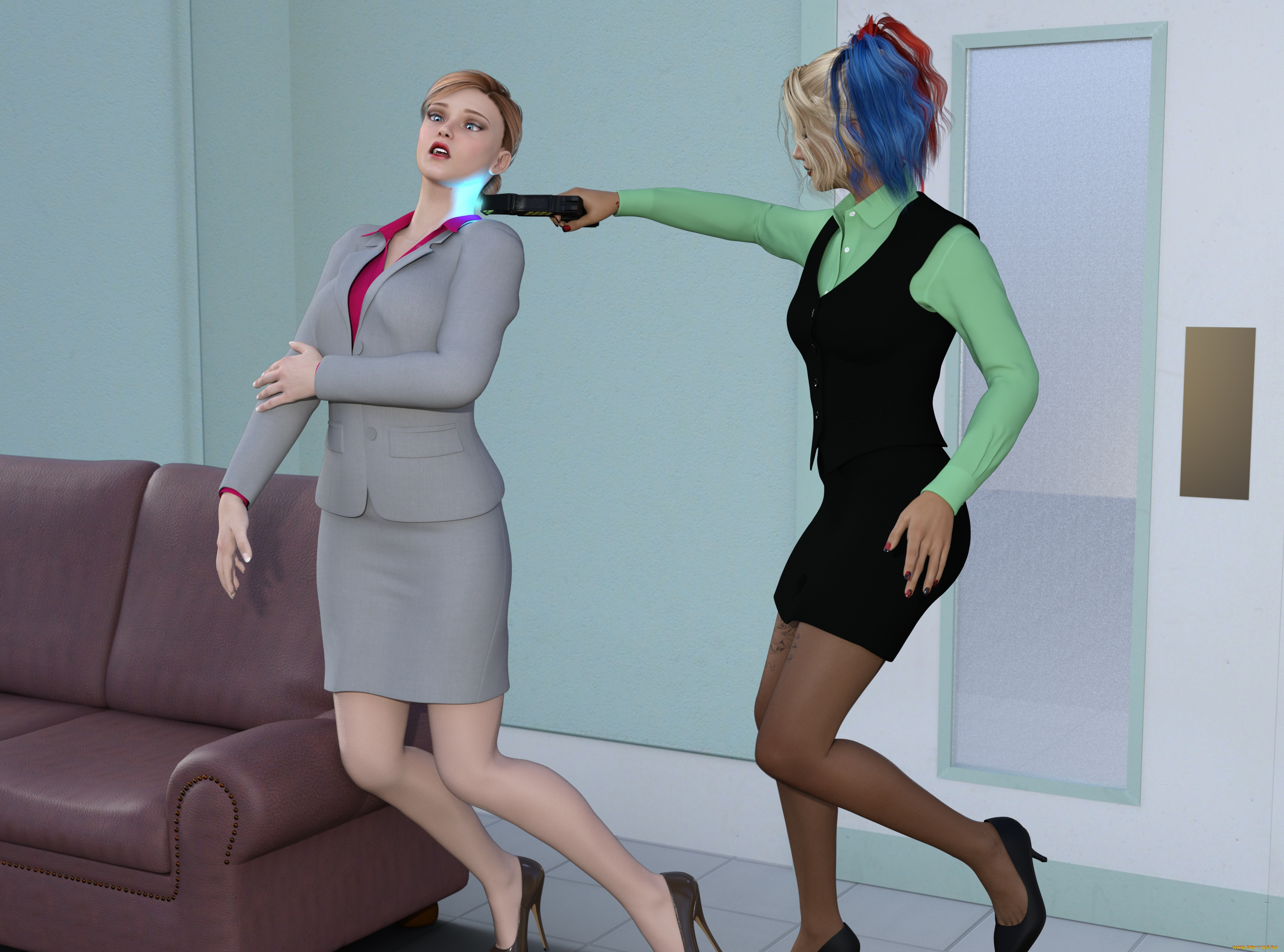 psychological, abyss, 3д, графика, фантазия, , fantasy, девушки, взгляд, фон