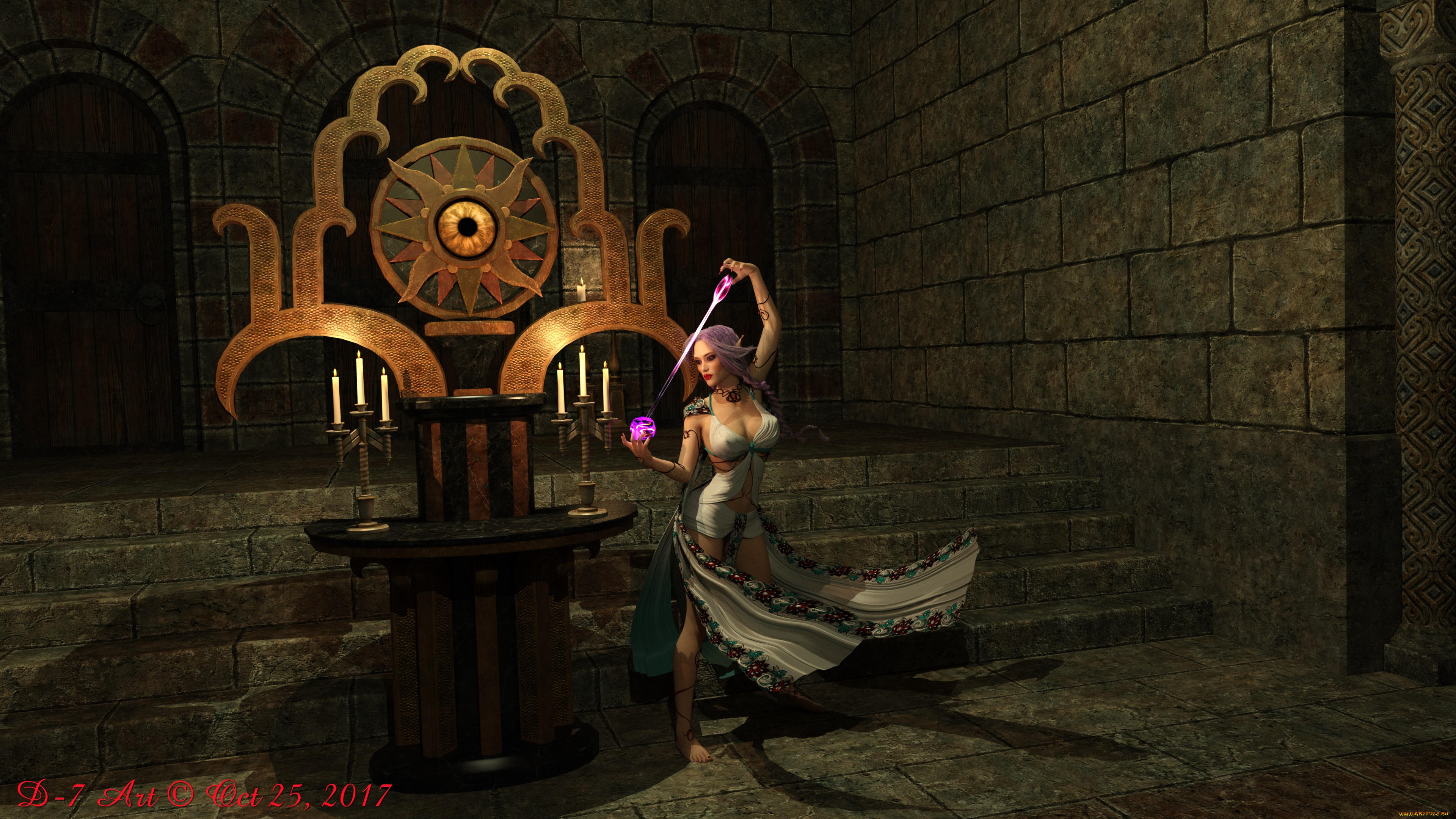 3д, графика, фантазия, , fantasy, девушка, взгляд, фон