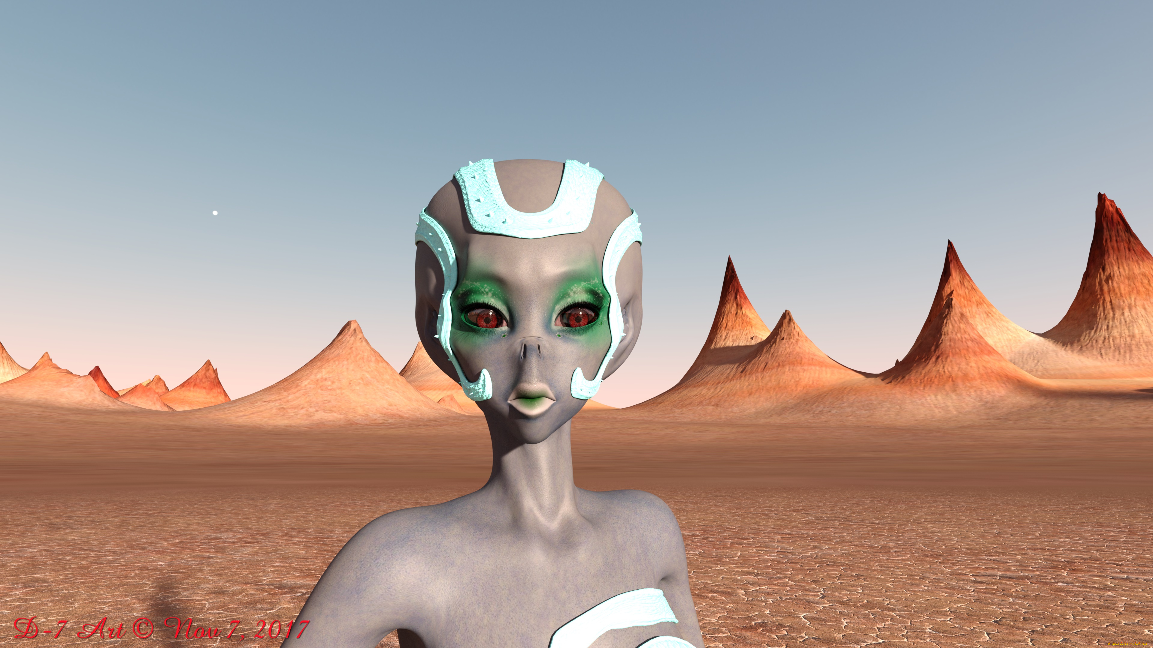 3д, графика, существа, , creatures, существо, взгляд, фон