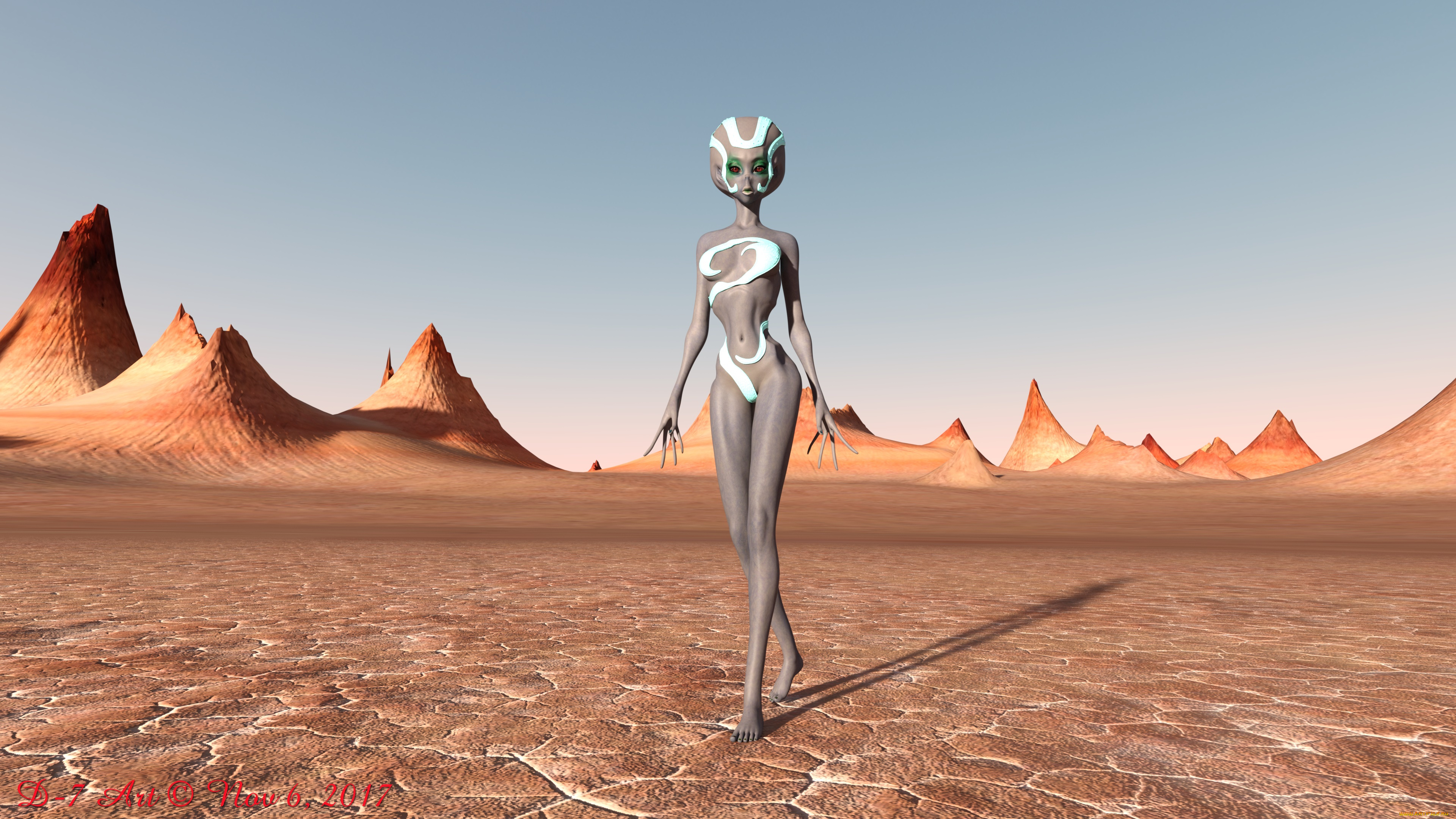 3д, графика, существа, , creatures, взгляд, существо, фон