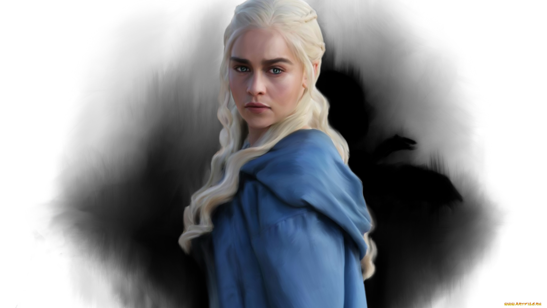 рисованное, кино, девушка, взгляд, фон