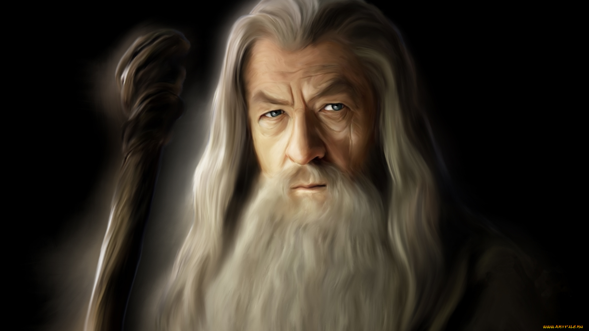 рисованное, кино, взгляд, фон, мужчина, борода