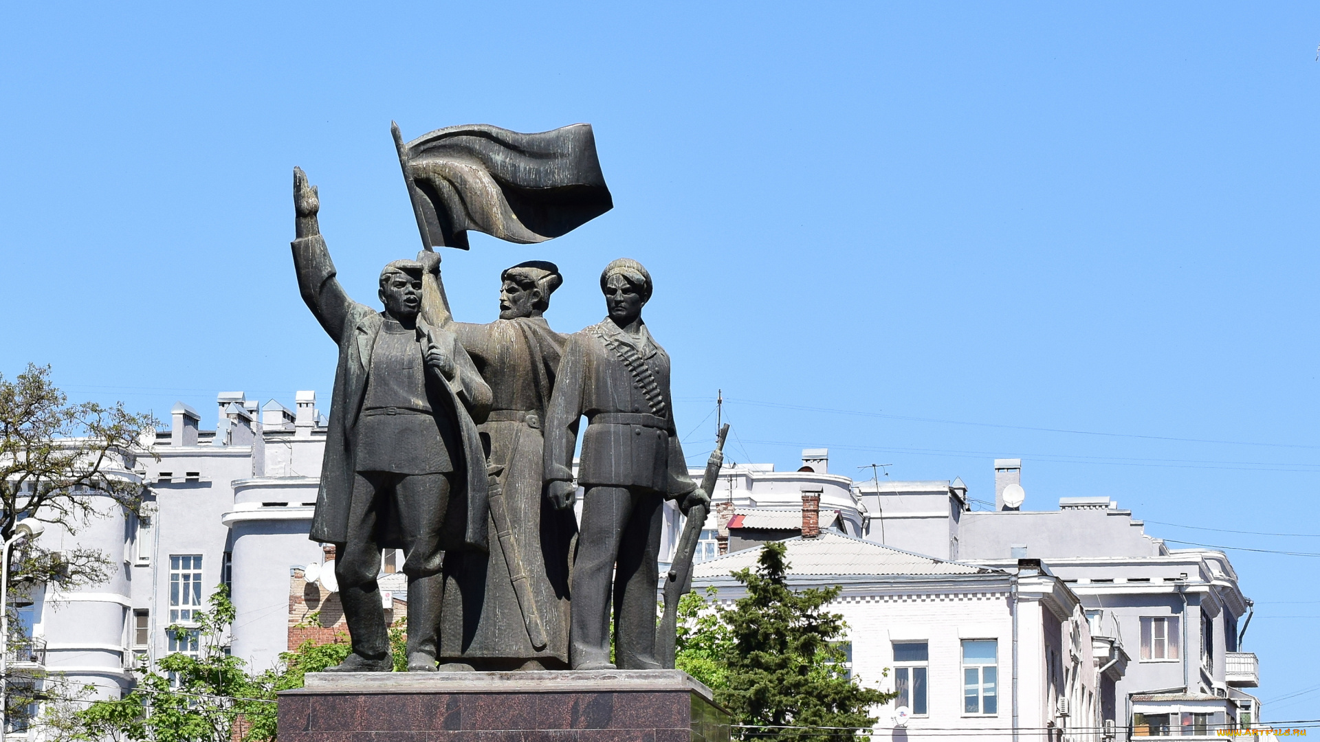 ростов, на, дону, города, -, исторические, , архитектурные, памятники, флаг, солдат