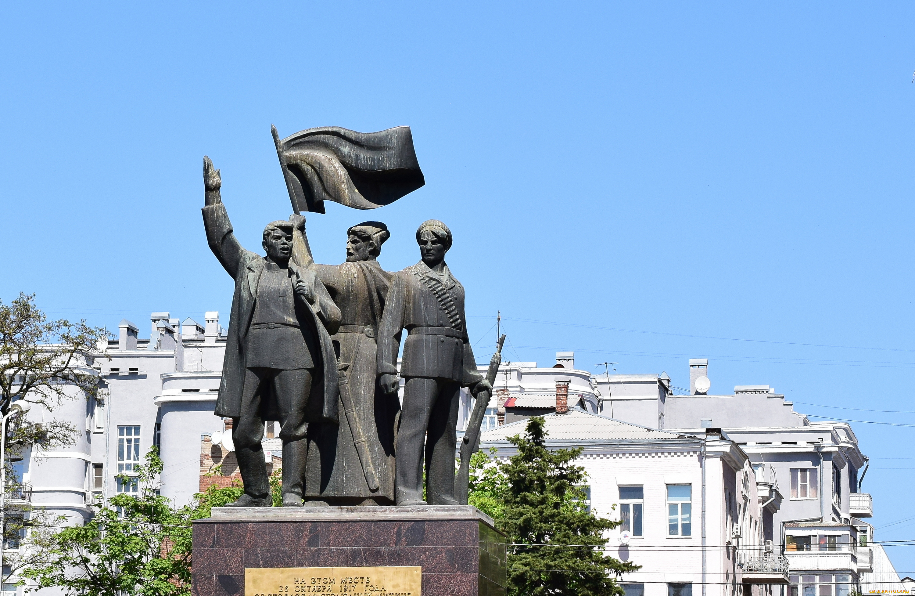 ростов, на, дону, города, -, исторические, , архитектурные, памятники, флаг, солдат