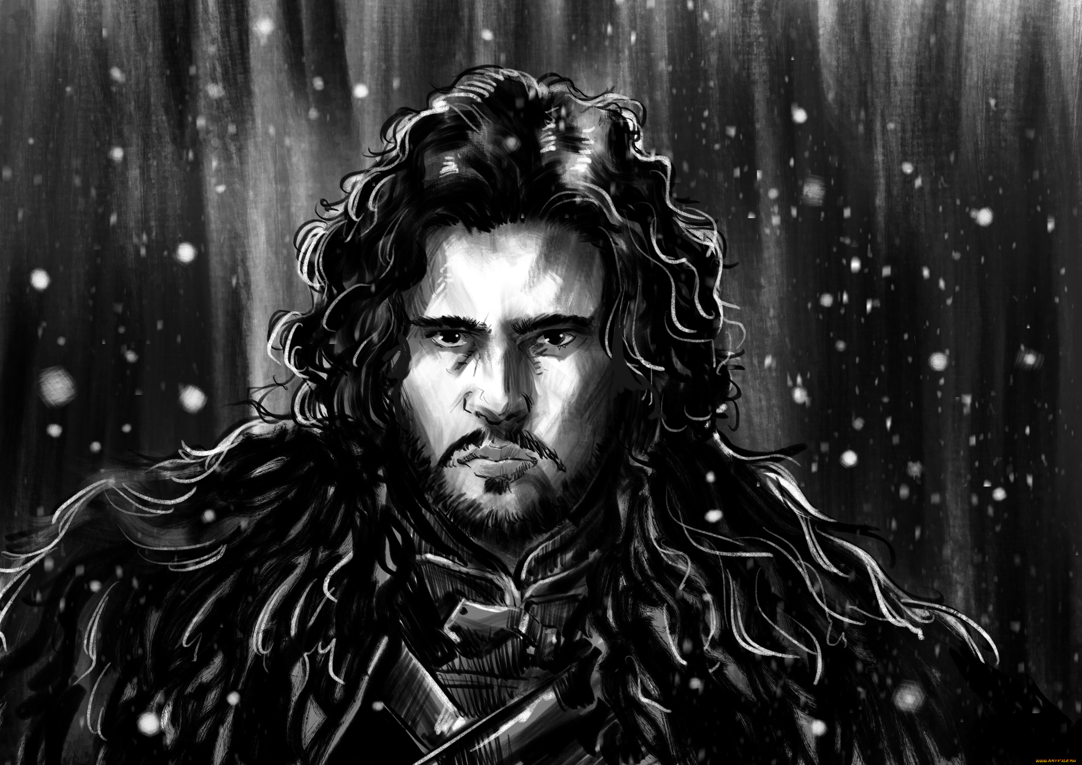 рисованное, кино, мужчина, фон, взгляд