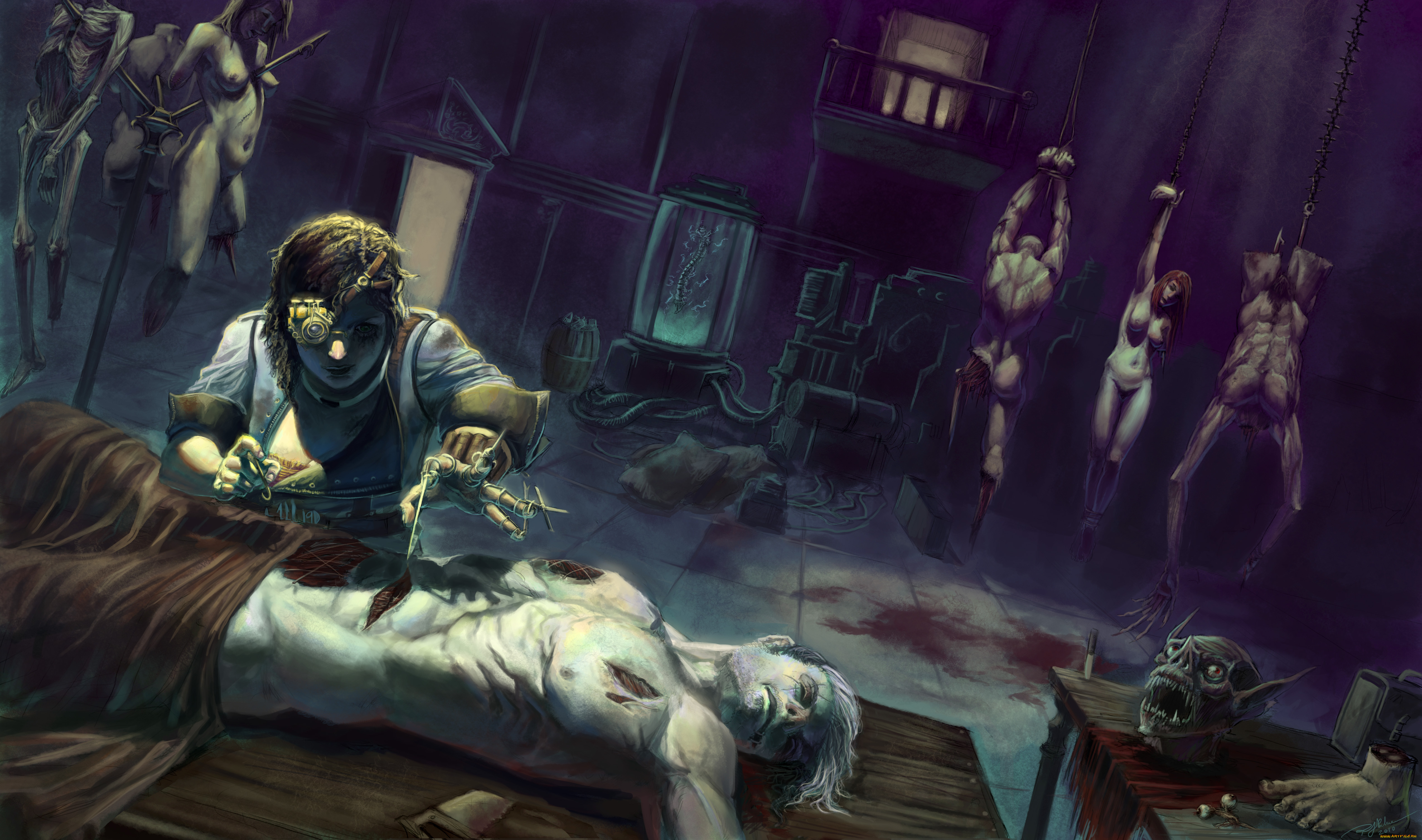 фэнтези, романтика, апокалипсиса, тела, фон, паталогоанатом