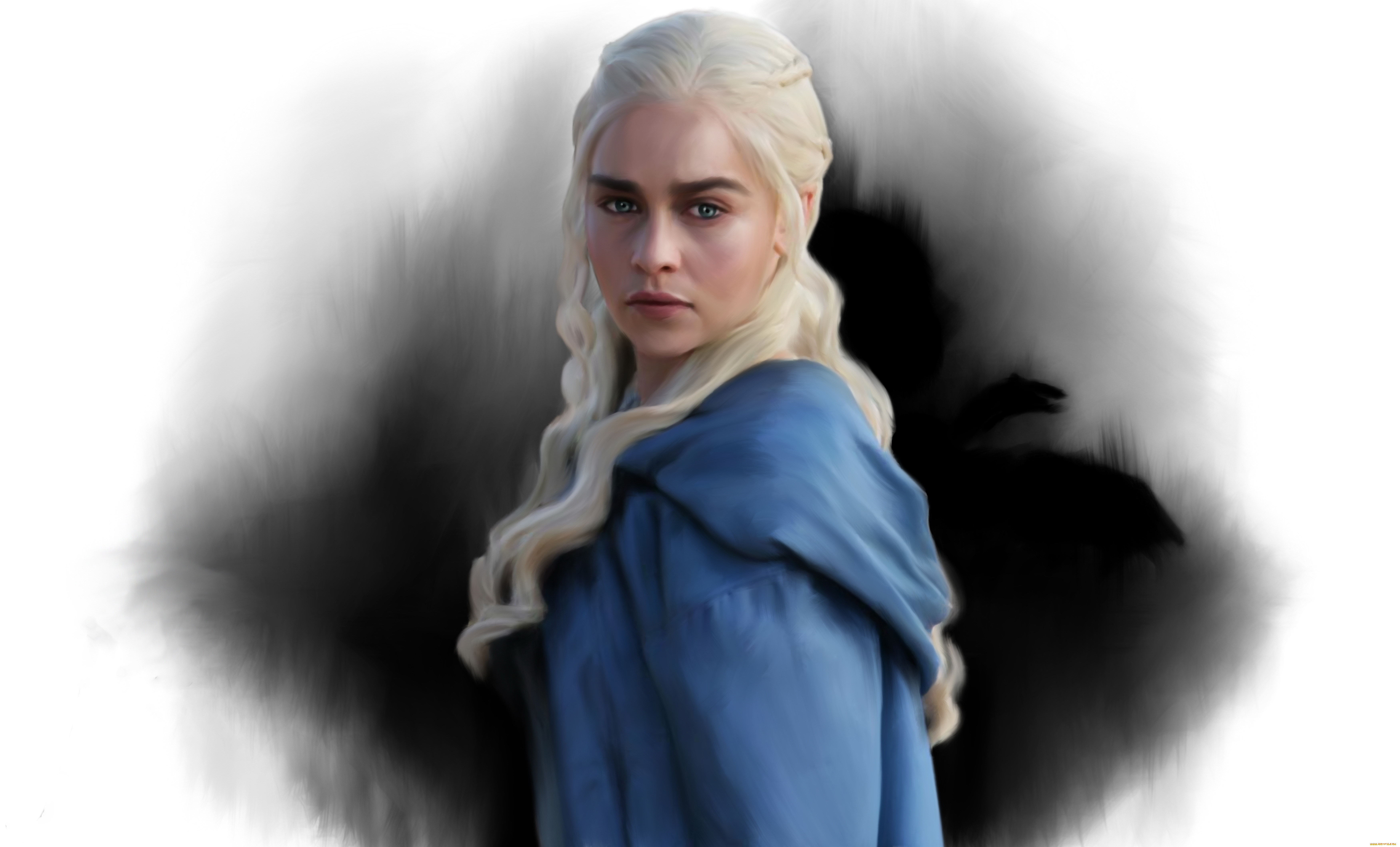 рисованное, кино, девушка, взгляд, фон