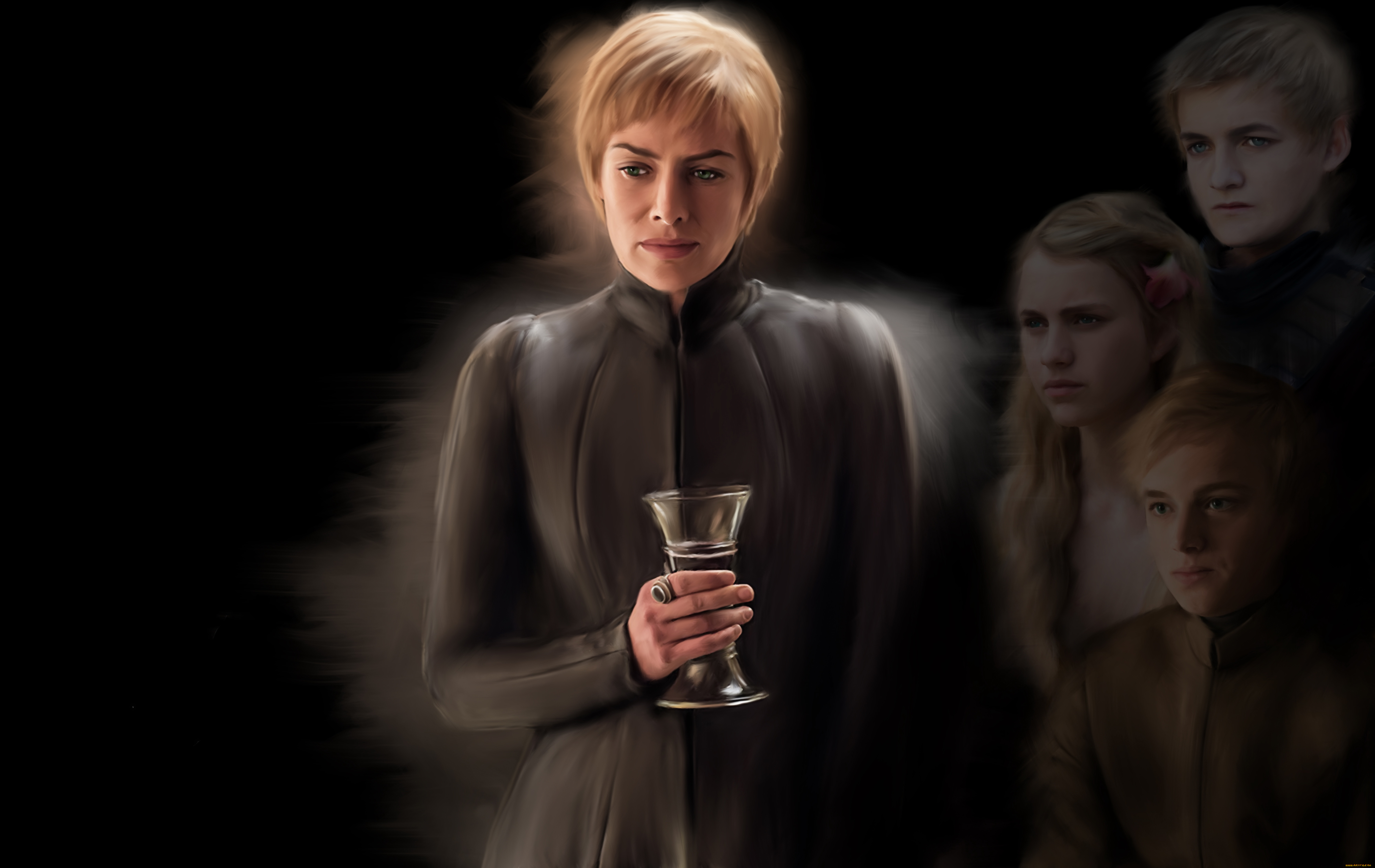 рисованное, кино, дети, бокал, фон, женщина