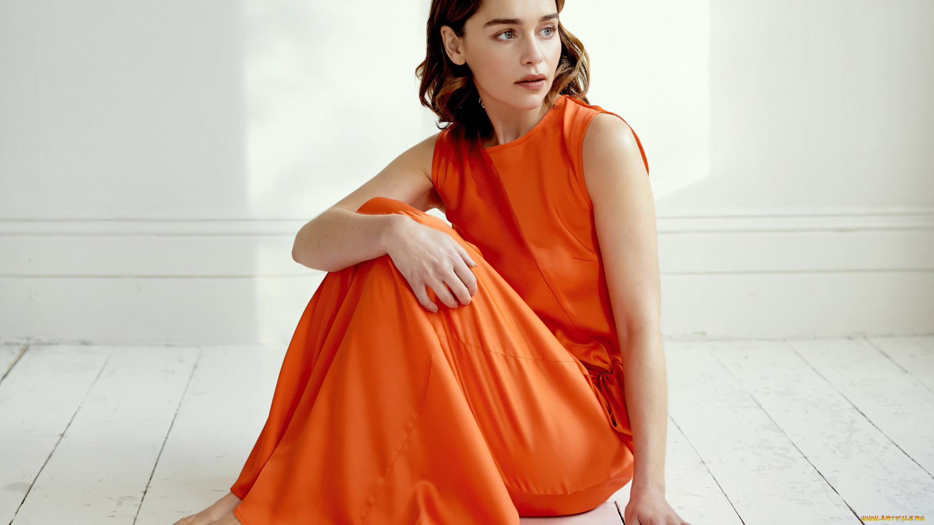 девушки, emilia, clarke, поза