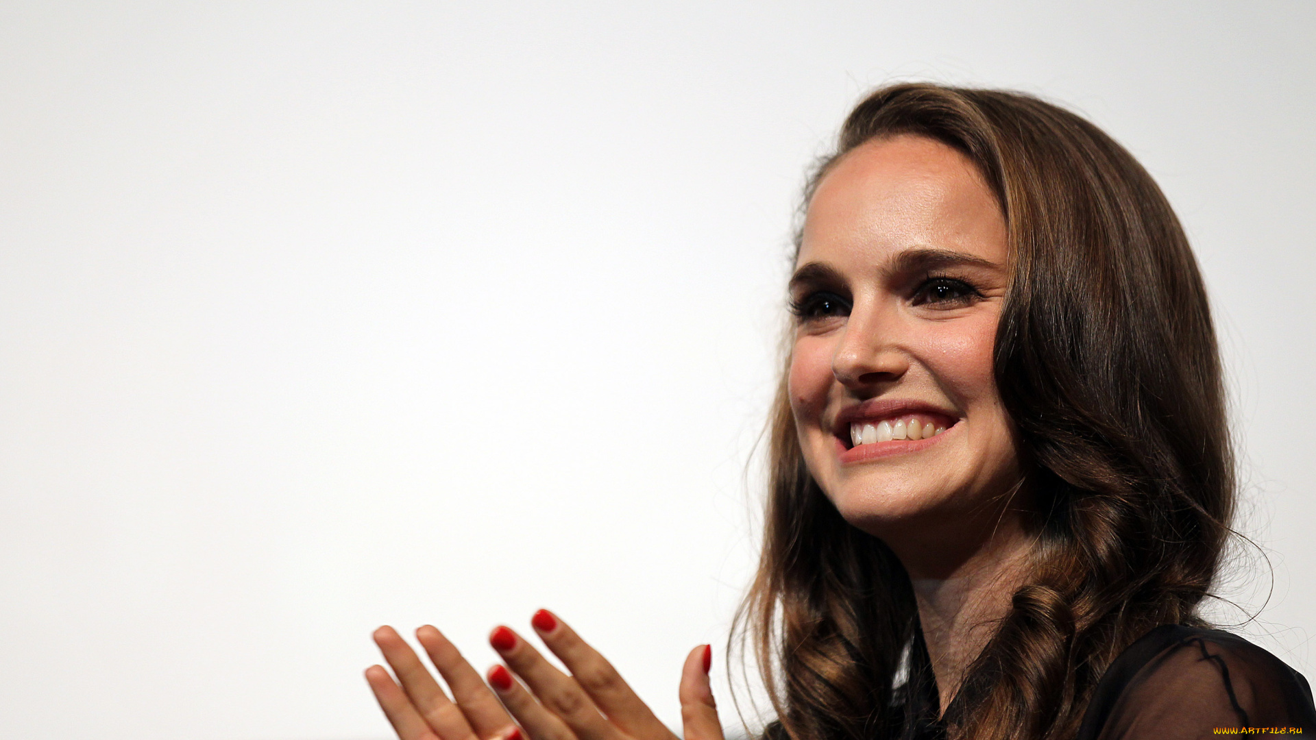 девушки, natalie, portman, актриса, шатенка, лицо, улыбка