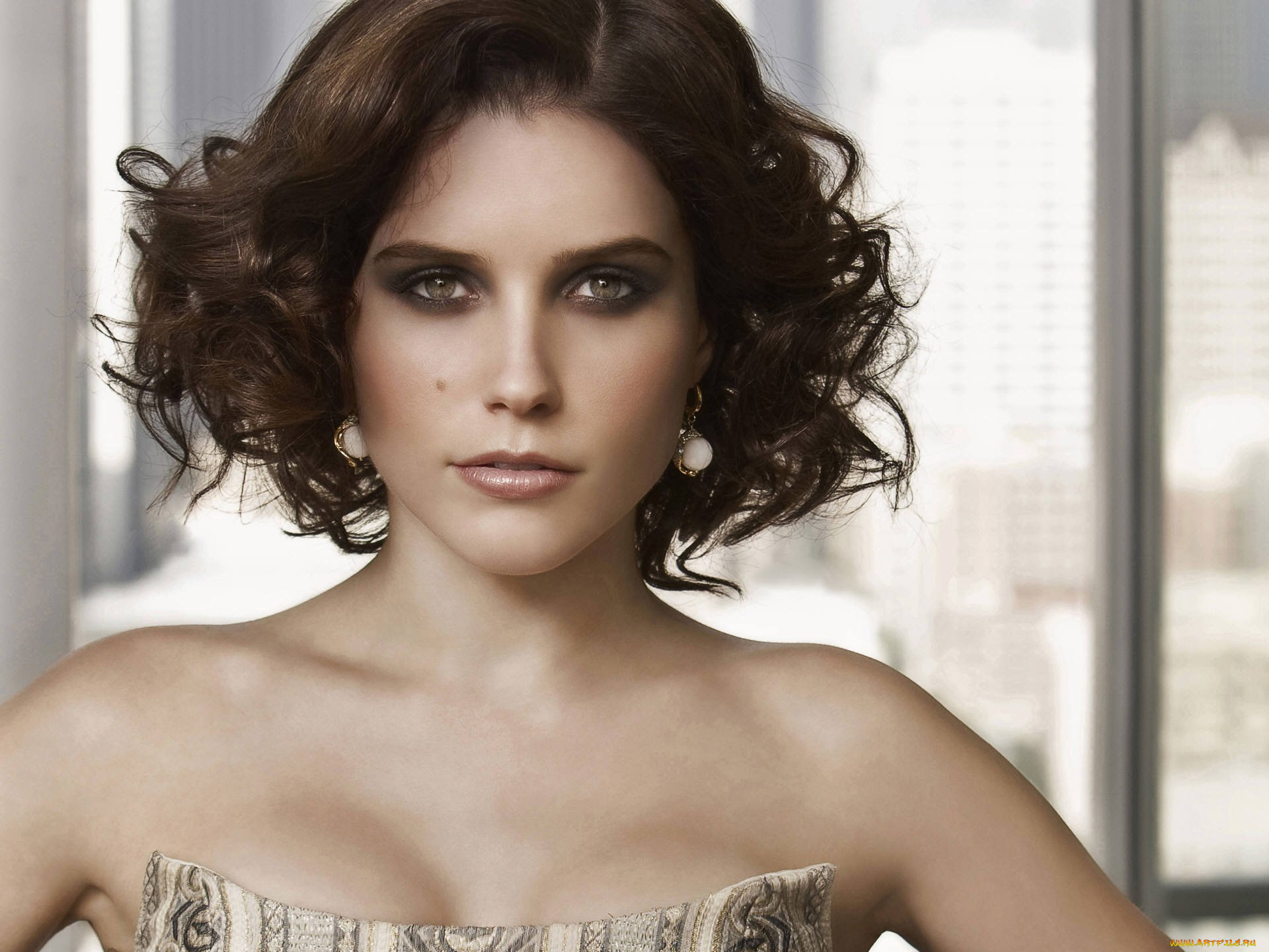 девушки, sophia, bush, шатенка, лицо