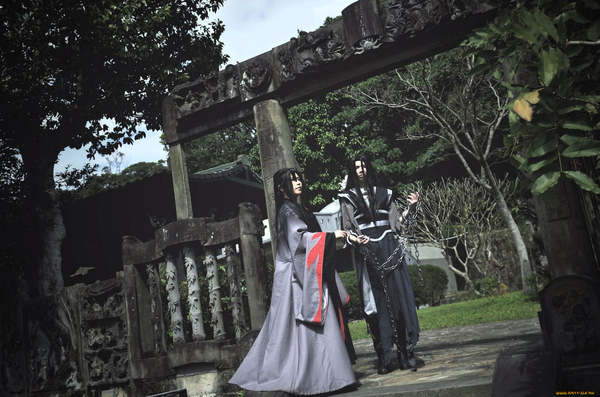 девушки, -, креатив, , косплей, костюмы, образы, ворота