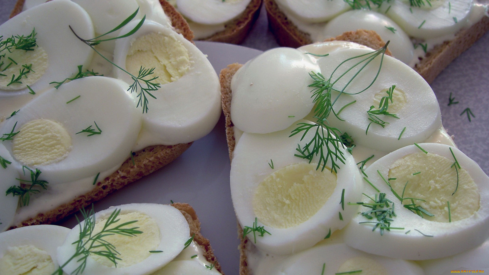 еда, яичные, блюда, укроп, яйца, хлеб