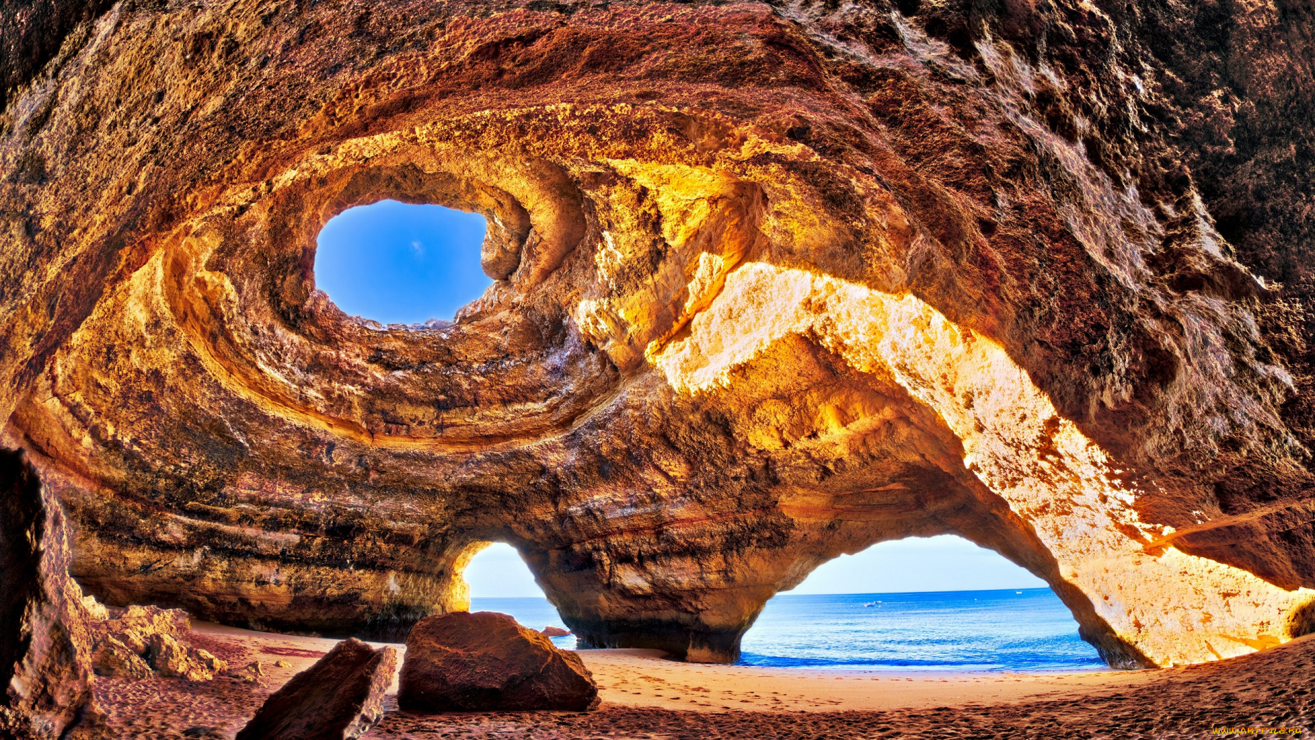 природа, побережье, горы