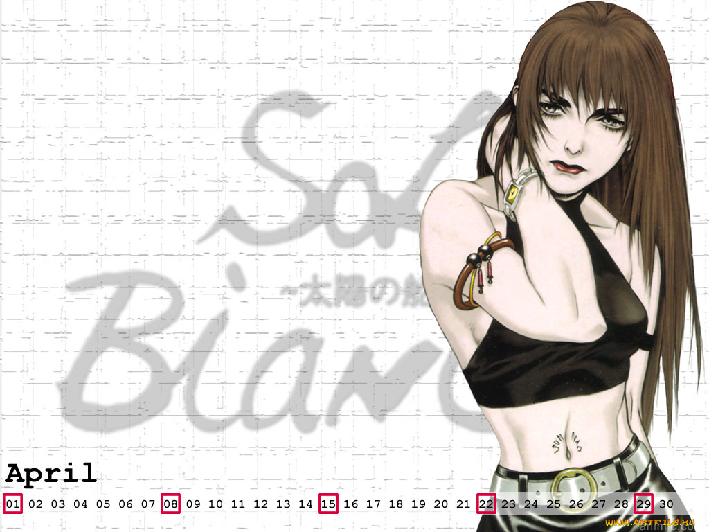 календари, аниме