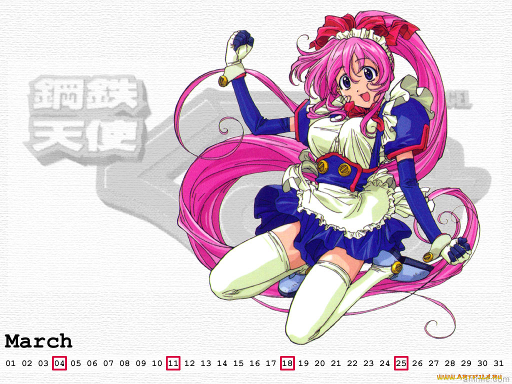 календари, аниме