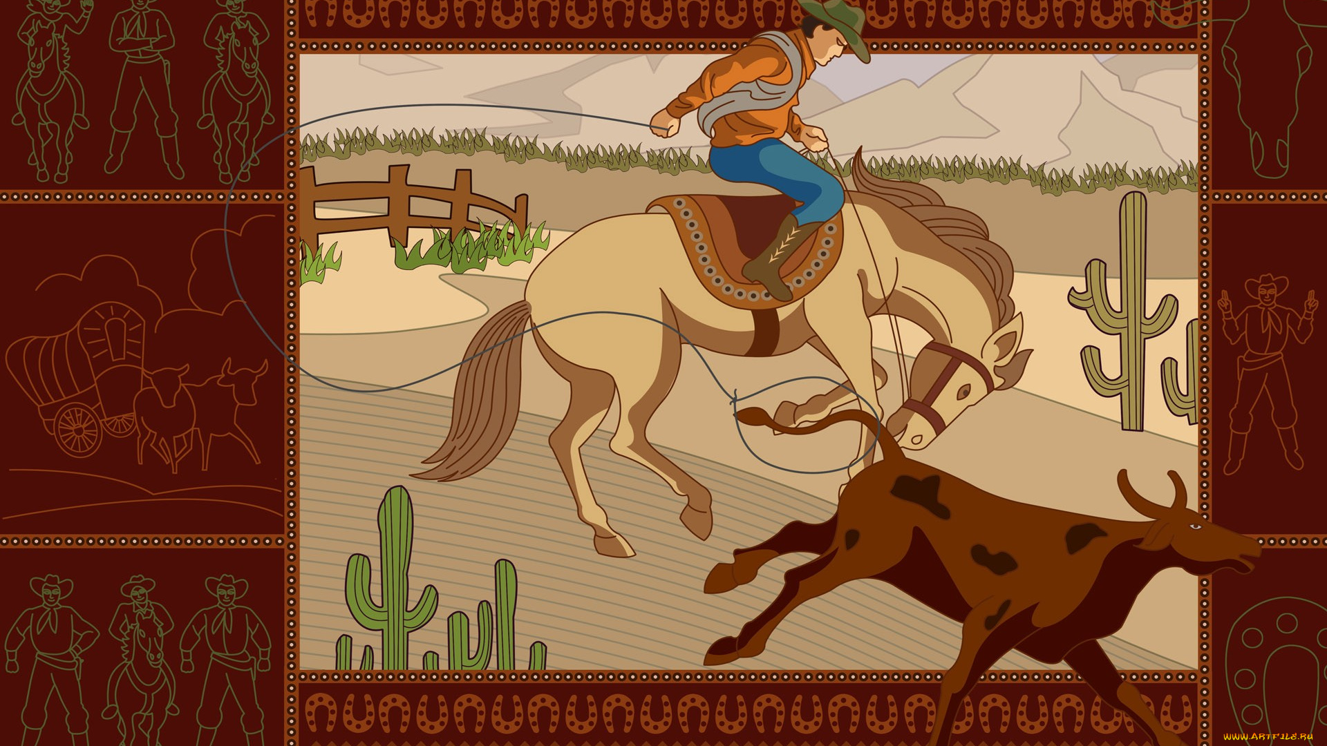 рисованные, животные